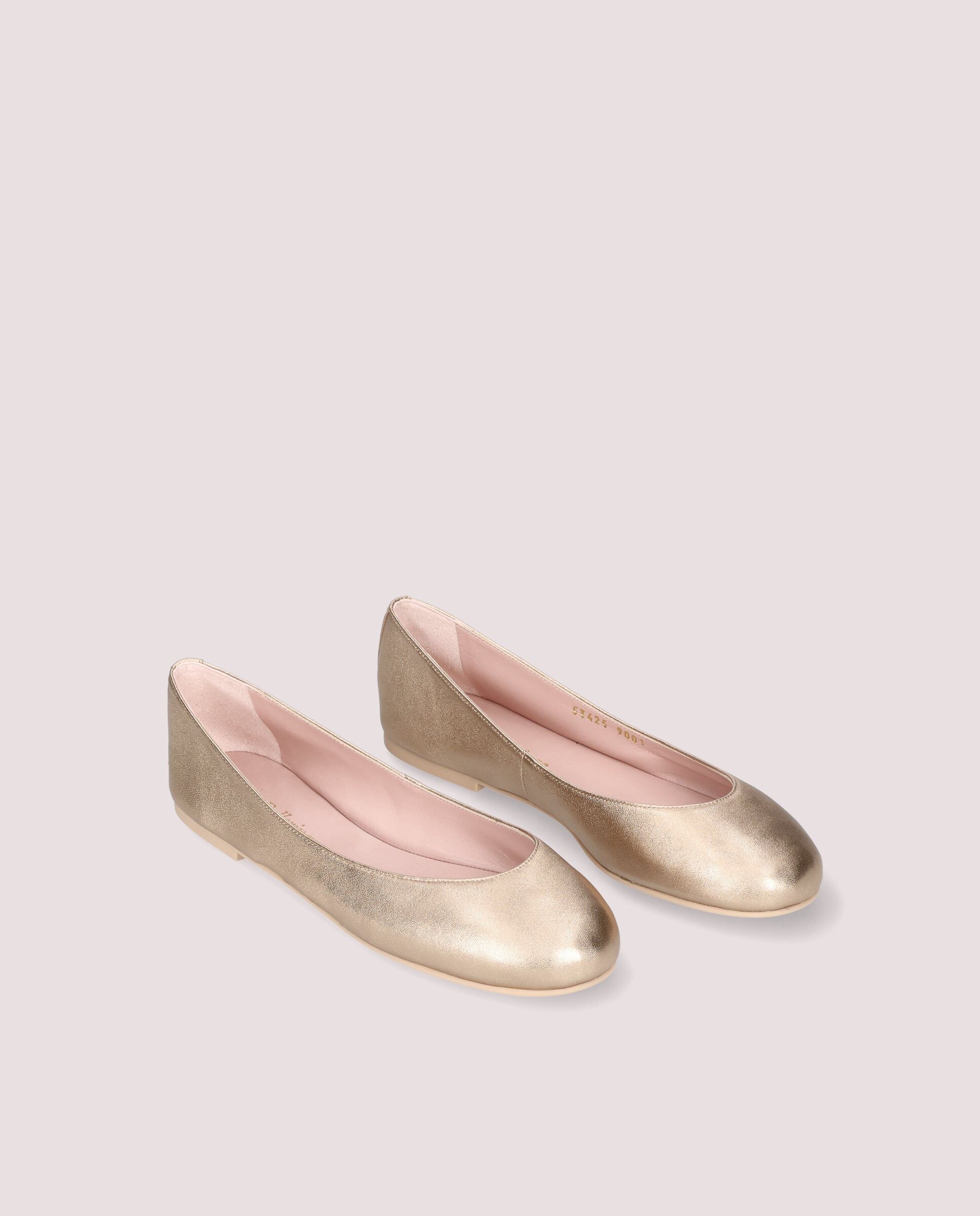 1PB0611-120 [PRETTY BALLERINAS] Rosario Ballerina In Nude Metallic Leather #53425_001 (EU)