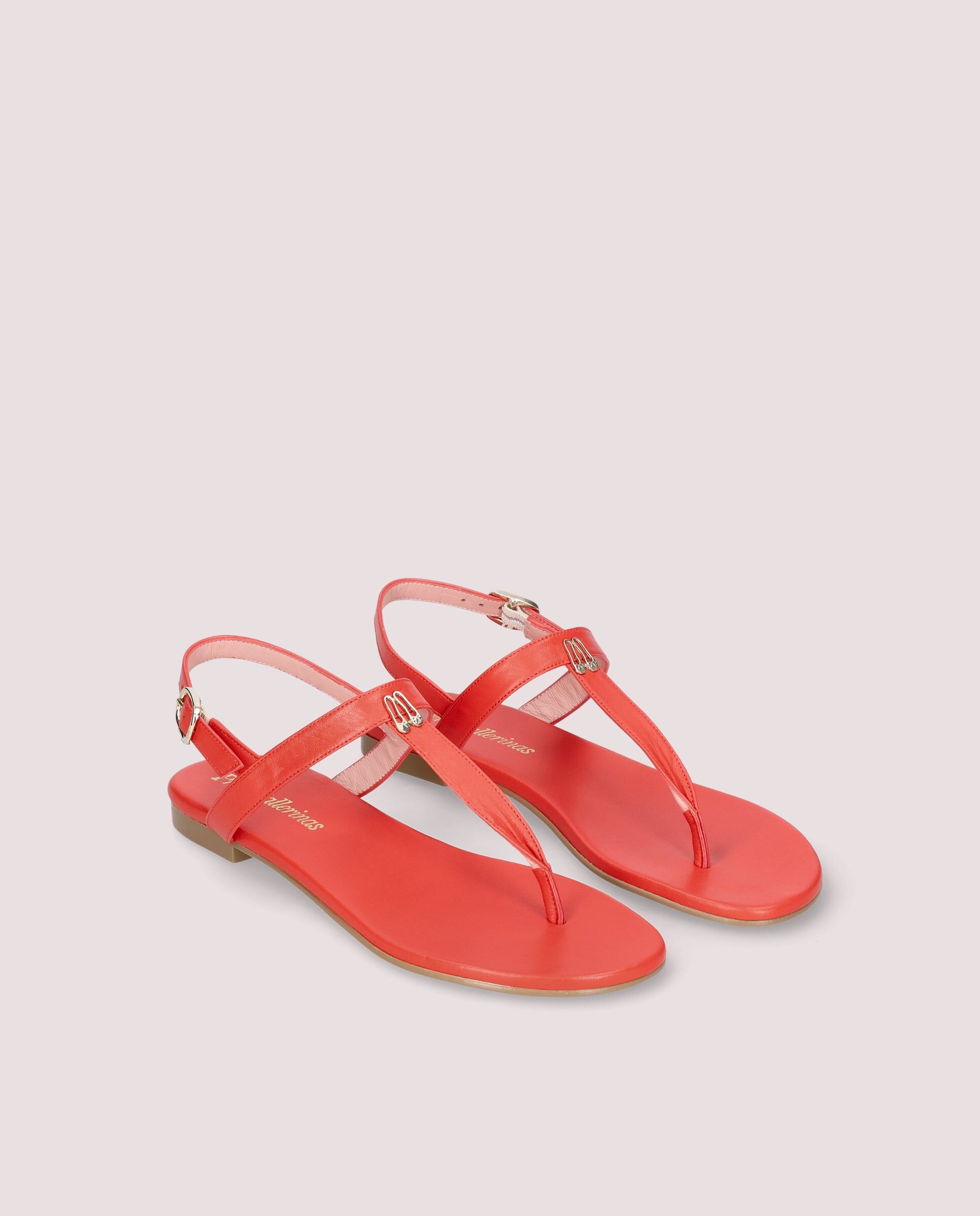 1PB0611-129 [PRETTY BALLERINAS] Judy Sandal In Red Leather #53466_003 (EU)