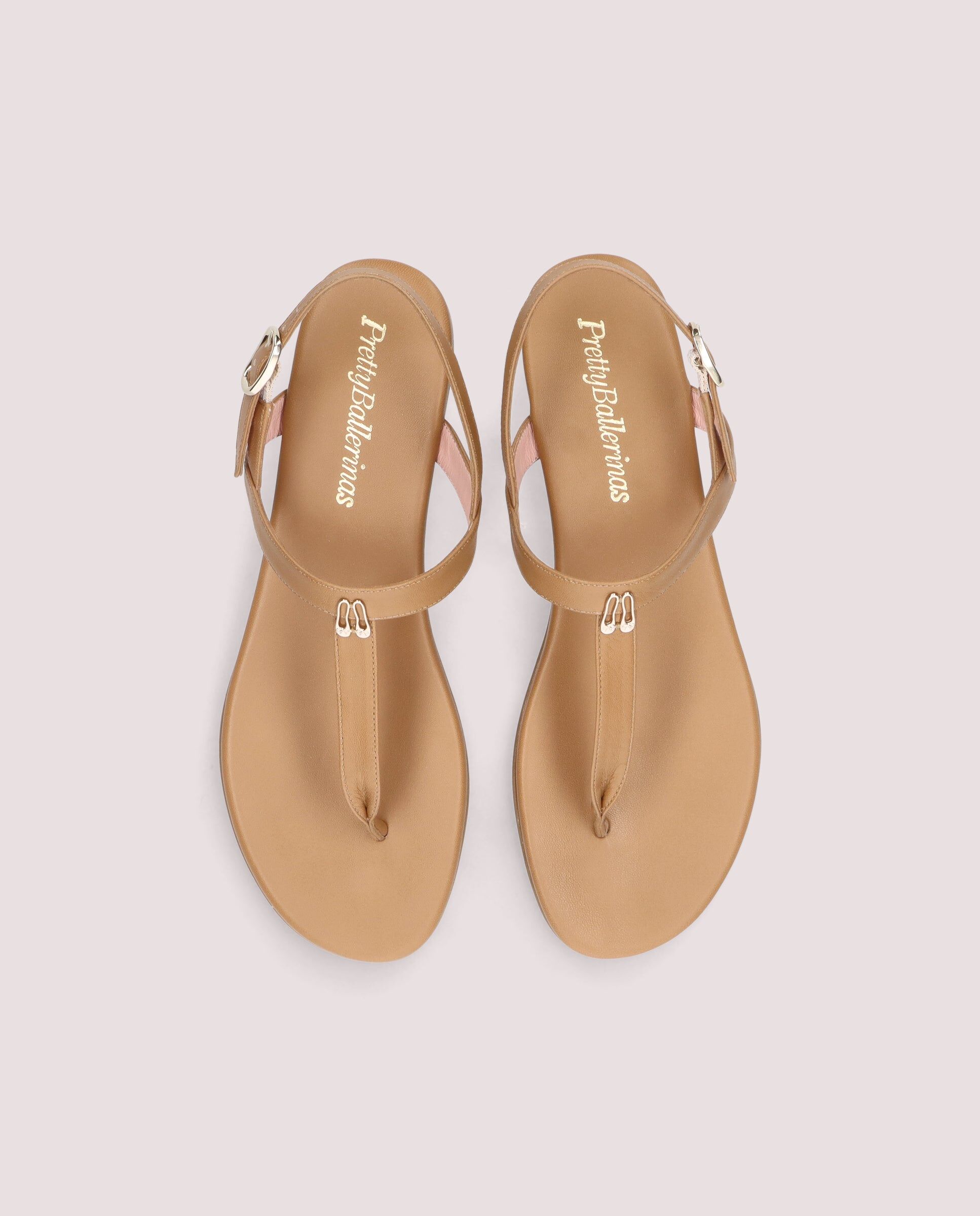 1PB0611-130 [PRETTY BALLERINAS] Judy Sandal In Tan Leather #53466_006 (EU)