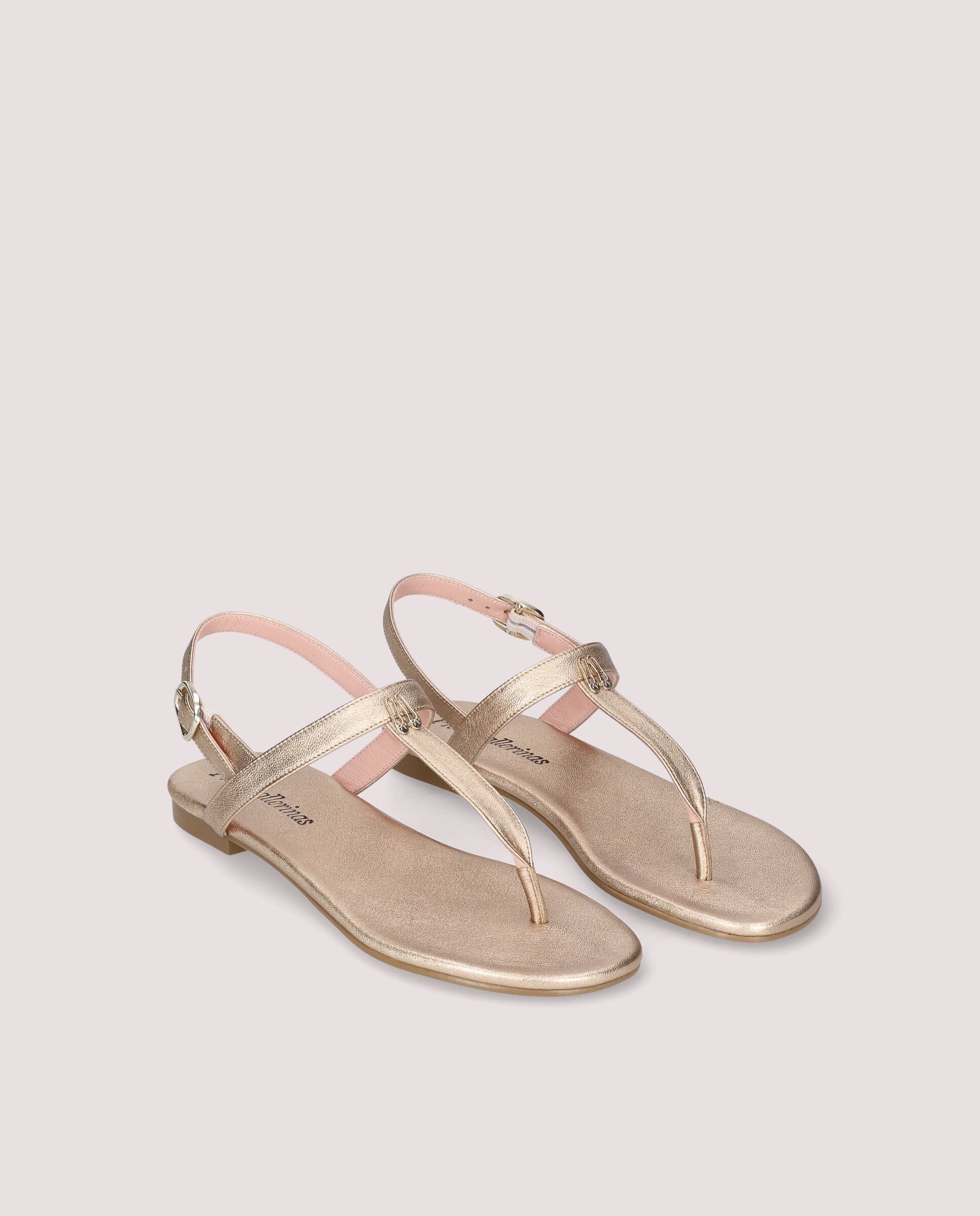 1PB0611-131 [PRETTY BALLERINAS] Judy Sandal In Nude Metallic Leather #53466_008 (EU)