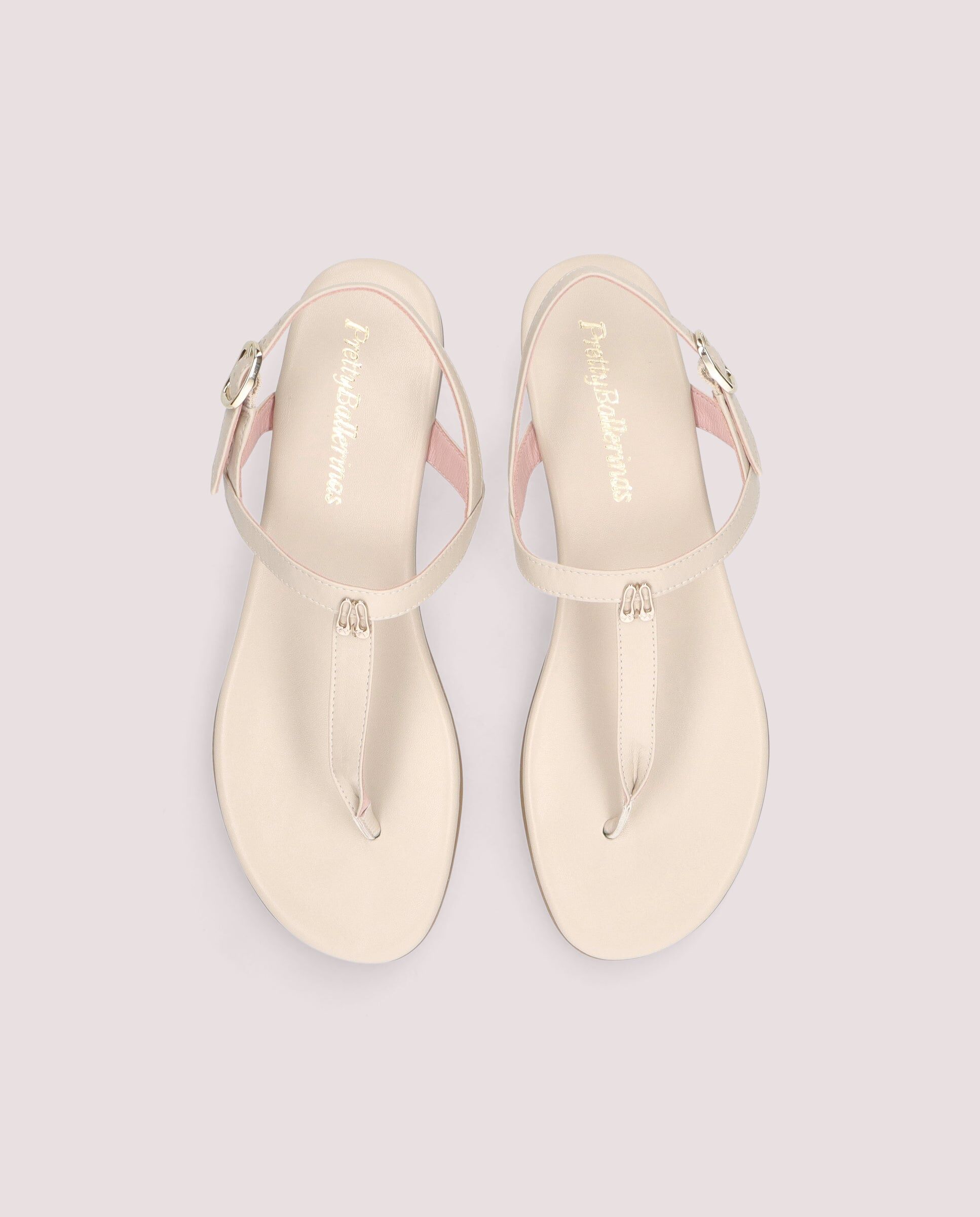 1PB0611-132 [PRETTY BALLERINAS] Judy White Leather Sandals #53466_009 (EU)