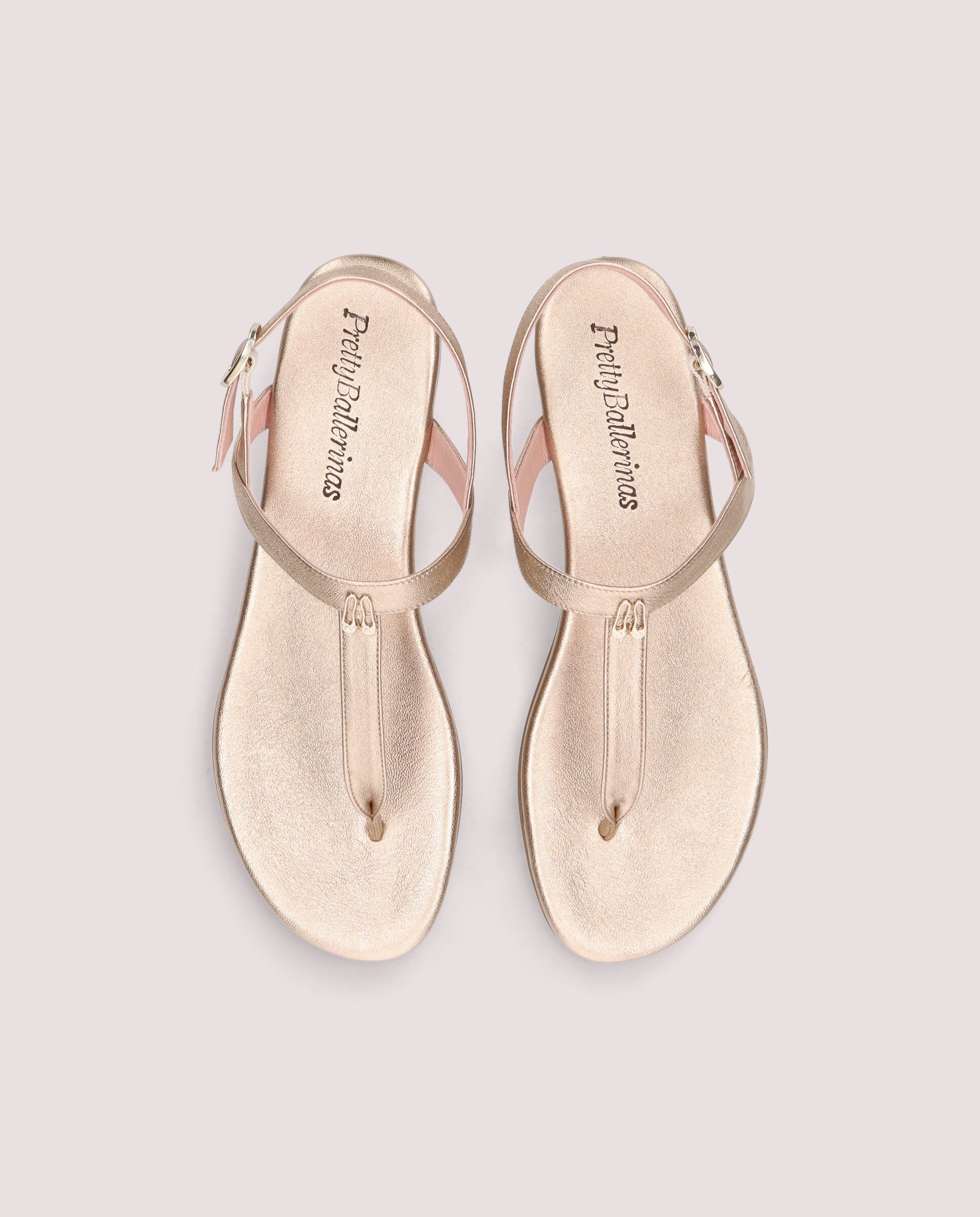 1PB0611-131 [PRETTY BALLERINAS] Judy Sandal In Nude Metallic Leather #53466_008 (EU)
