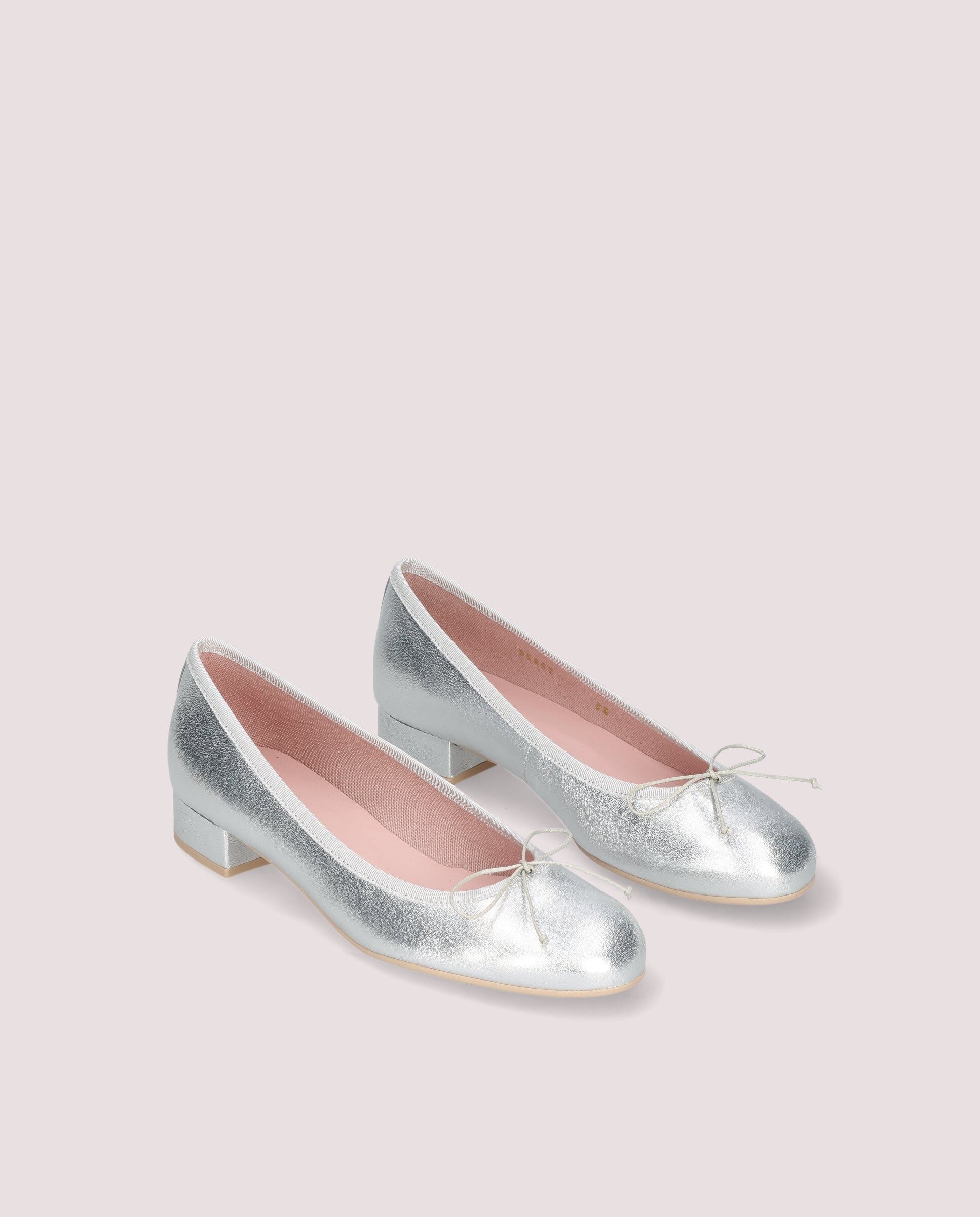 1PB0611-155 [PRETTY BALLERINAS] Salon Gretschen 銀色金屬皮革 #53616_015 (EU)