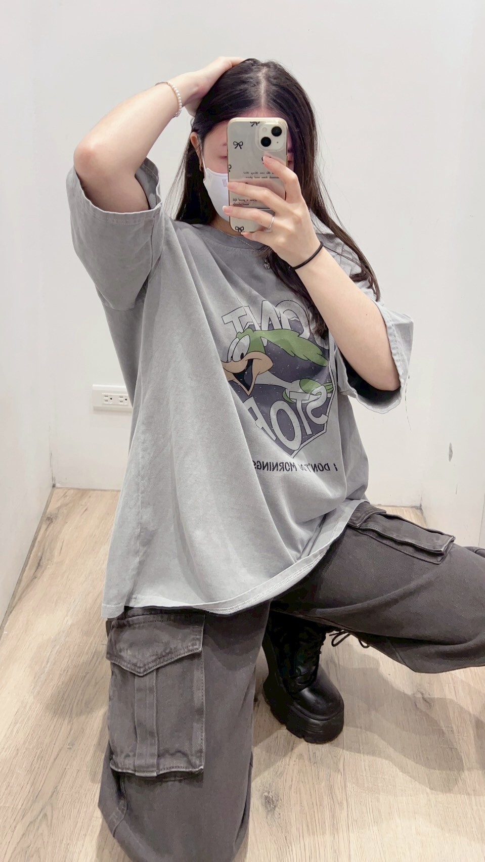 超舒服!!綠毛鳥水洗T