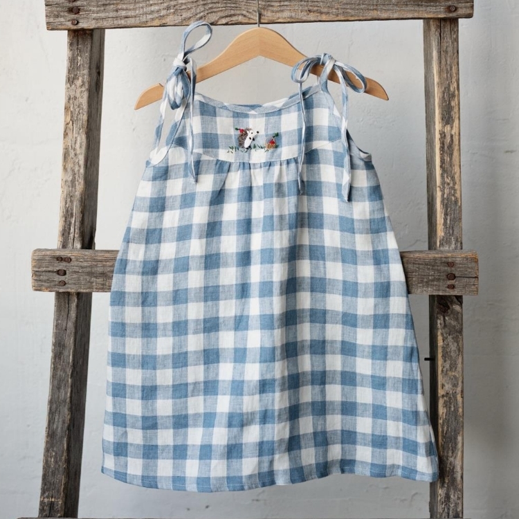 (預購)ALL THE BEAUTIFUL LINEN 亞麻細肩綁帶洋裝 RIBBON DRESS