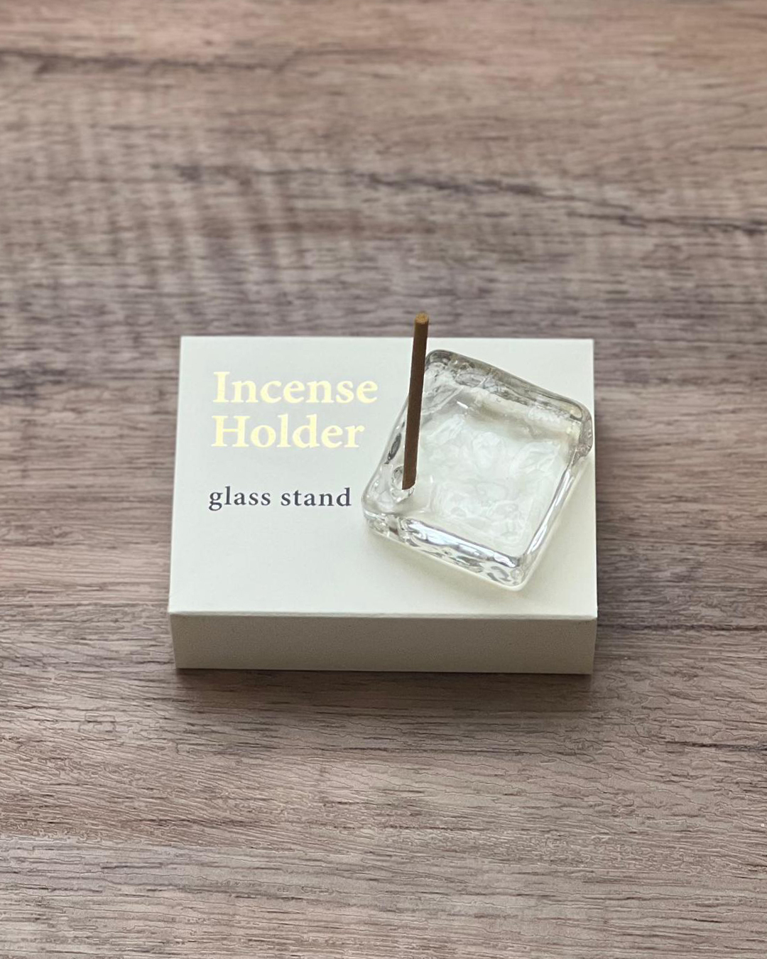 Kyoto Handmade Glass Incense Holder Clear  | Kousaido