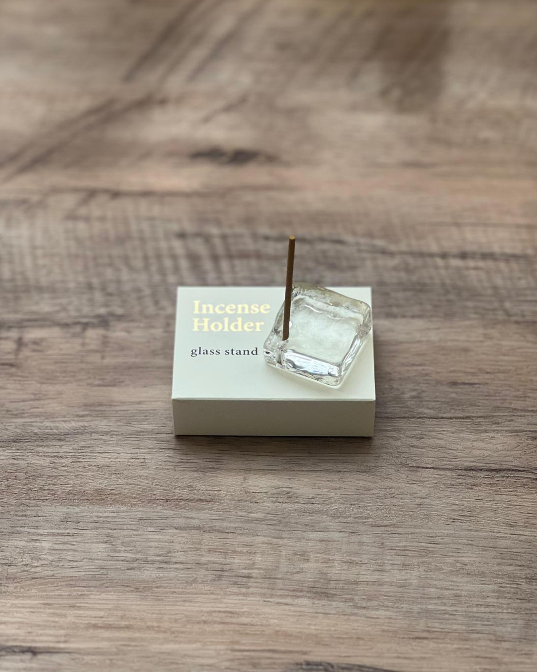 Kyoto Handmade Glass Incense Holder Clear  | Kousaido