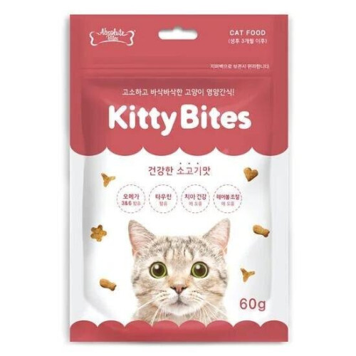Absolute Kitty Bites Beef cat treats 60g