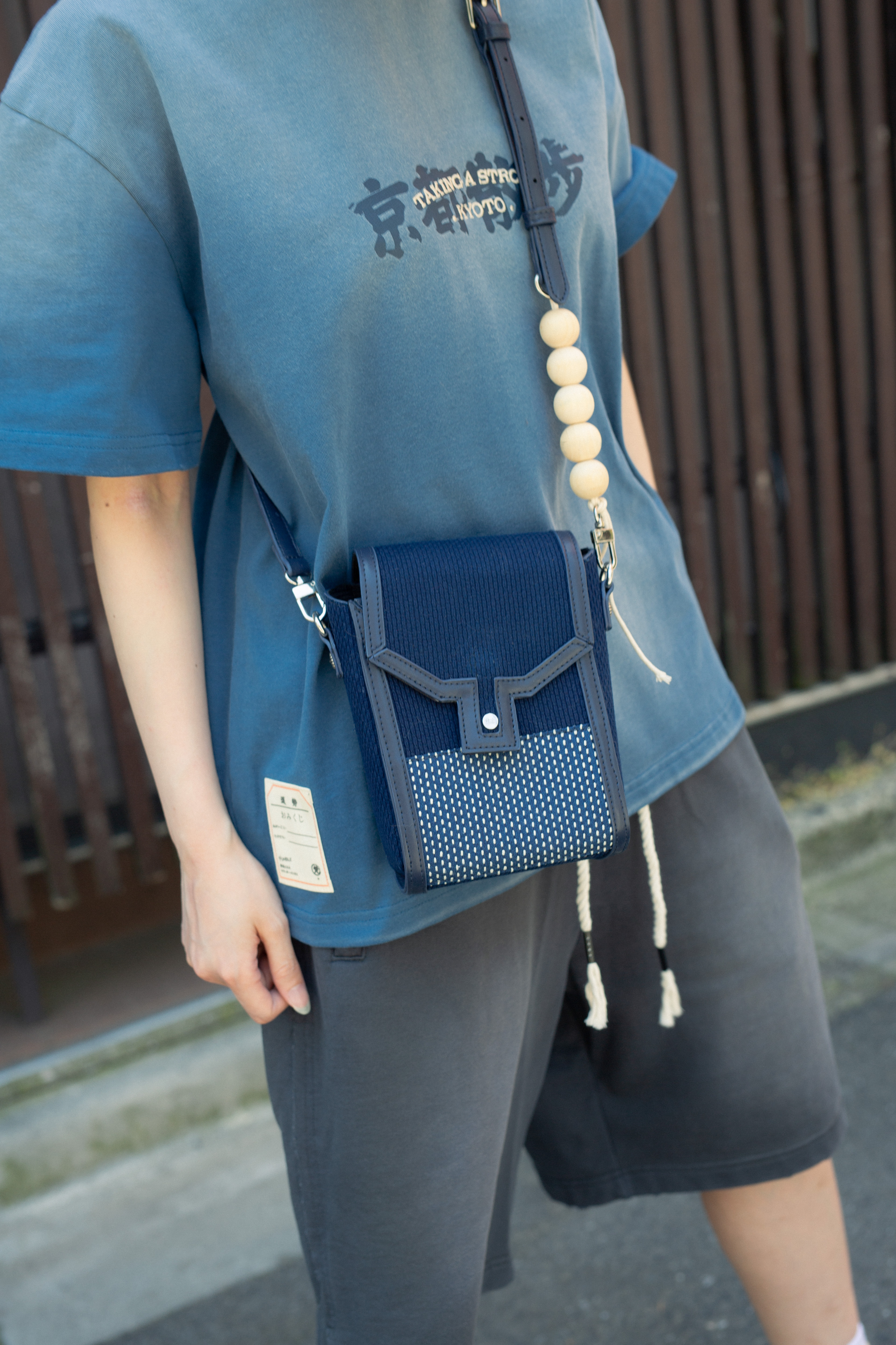 【pre-order】Kyoto Stroll Sashiko Crossbody Bag | Navy｜Hong Kong Original Design