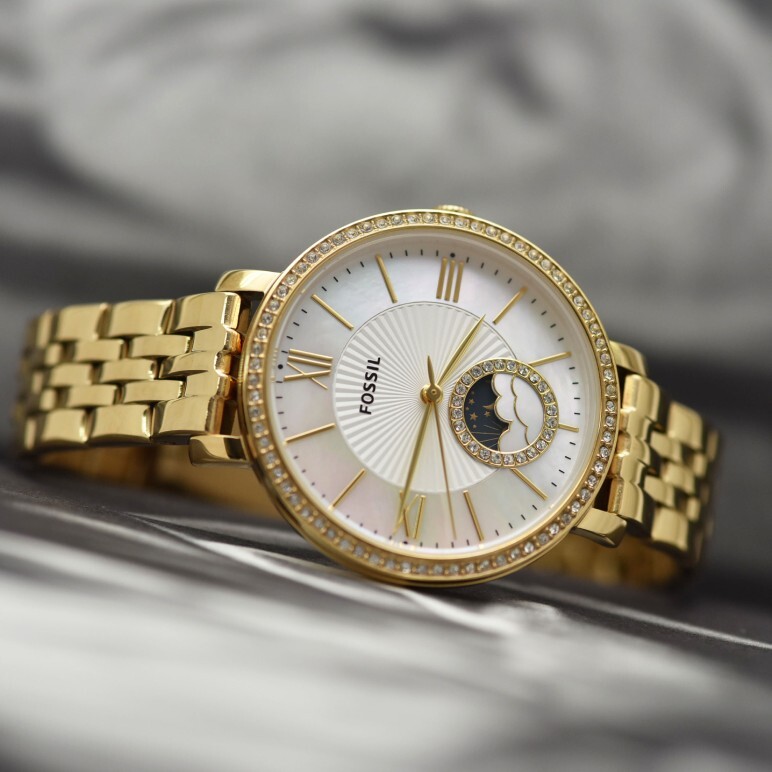 【FOSSIL】ES5167 氣質女伶 日月星辰 不鏽鋼 石英 女生 手錶