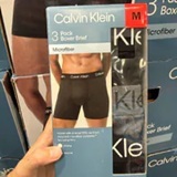 [S] CALVIN KLEIN MULTI 3 PACK BOXER BRIEF MICROFIBER, 1804075-BLKTRBLNCB (SCK870)