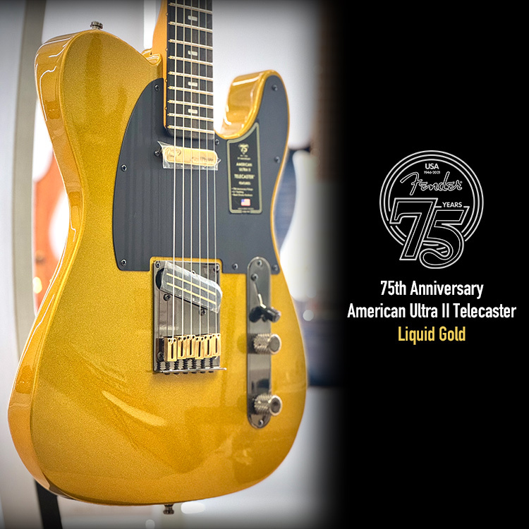 Fender USA 75th 週年 Ultra II Telecaster Liquid Gold 電吉他