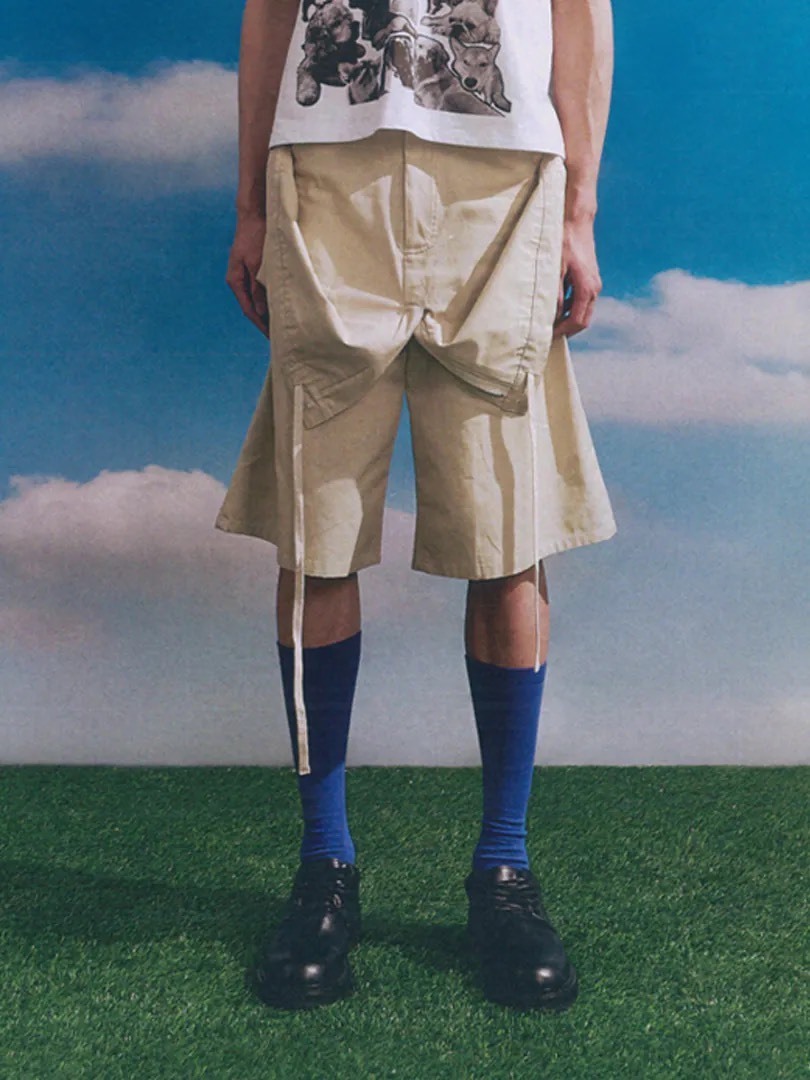 ENCLAVE TWILL LOOSE-FIT “DROP-TROU” SHORT