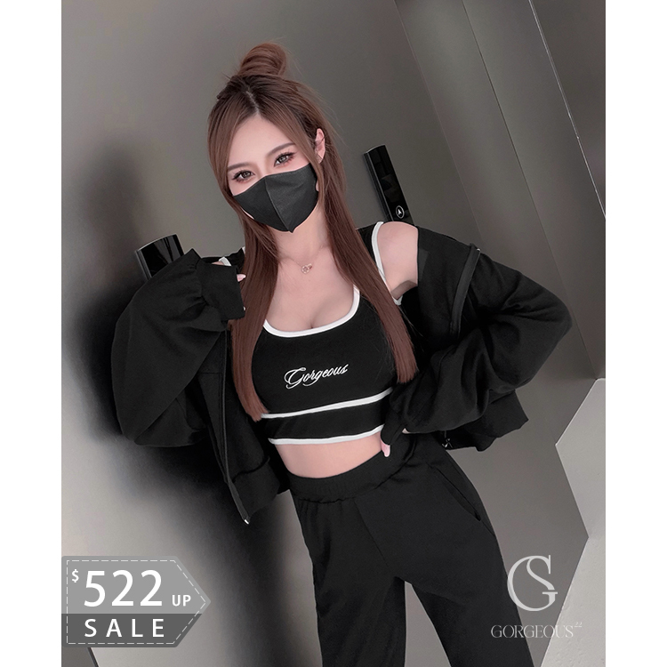 G9853 「星球軌道-一圈360°撞邊BRA TOP」