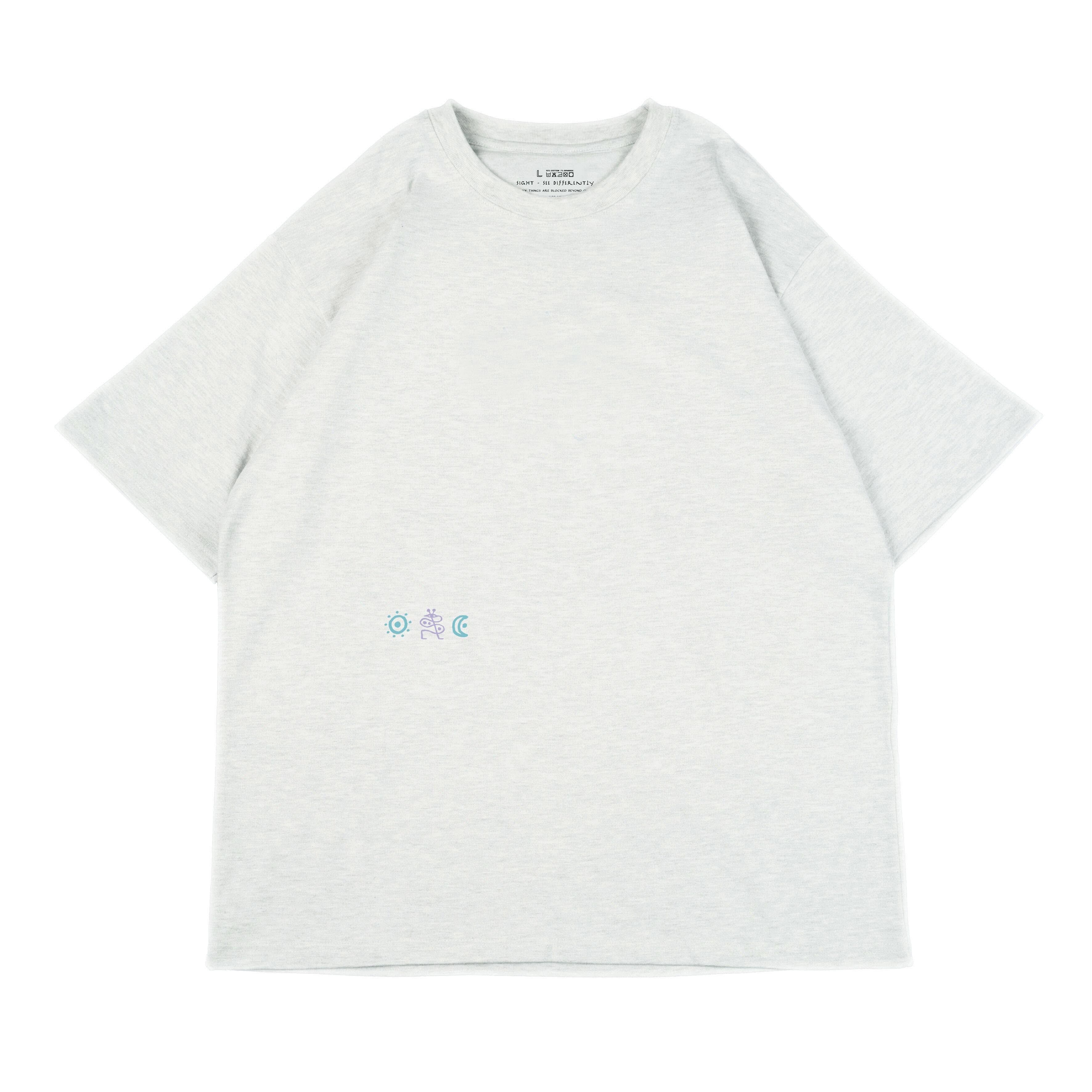 SIGHT - Nature Love- Boxy Cut 機能彈性短Tee - 麻灰