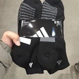[S] ADIDAS BLACK 1927653 MENS QUARTER SOCK 6PAIR, 888254244773 (SAD330)