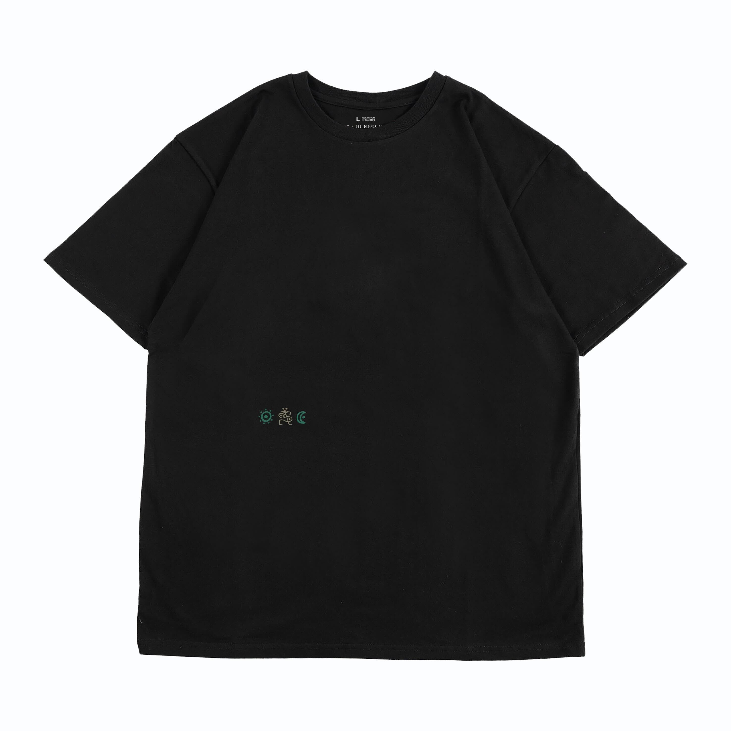 SIGHT - Nature Love- Boxy Cut 機能彈性短Tee - 黑