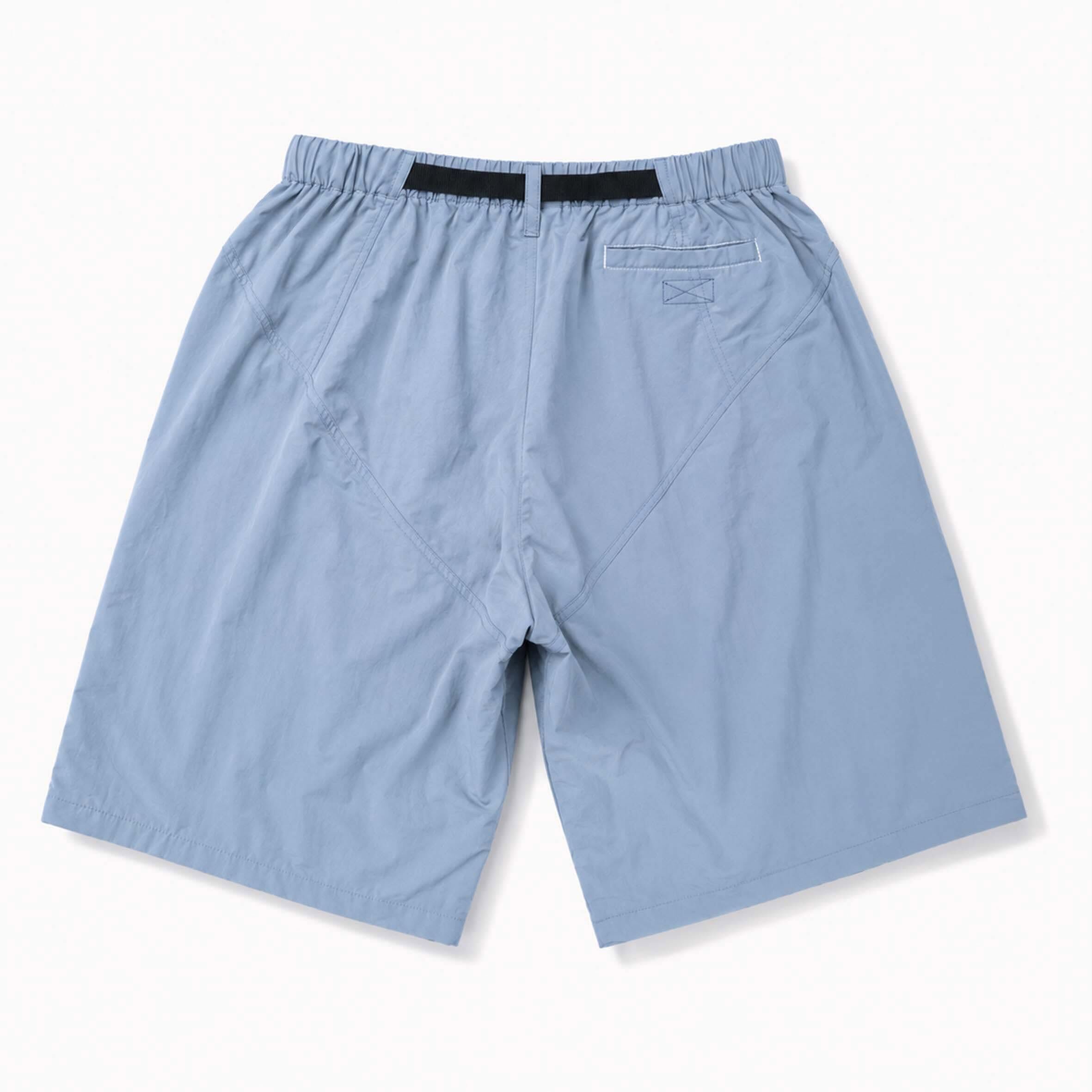 SIGHT - 【 Freedom Baggy Capri Short 】街頭機能自由者 寬版七分輕短褲  - 寶灰