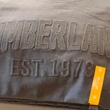 [S] TIMBERLAND TIMEBERLAND BLACK MENS WASHED EMBROIDERED LOGO TSHIRT, TB0A6669-001 (STL28)