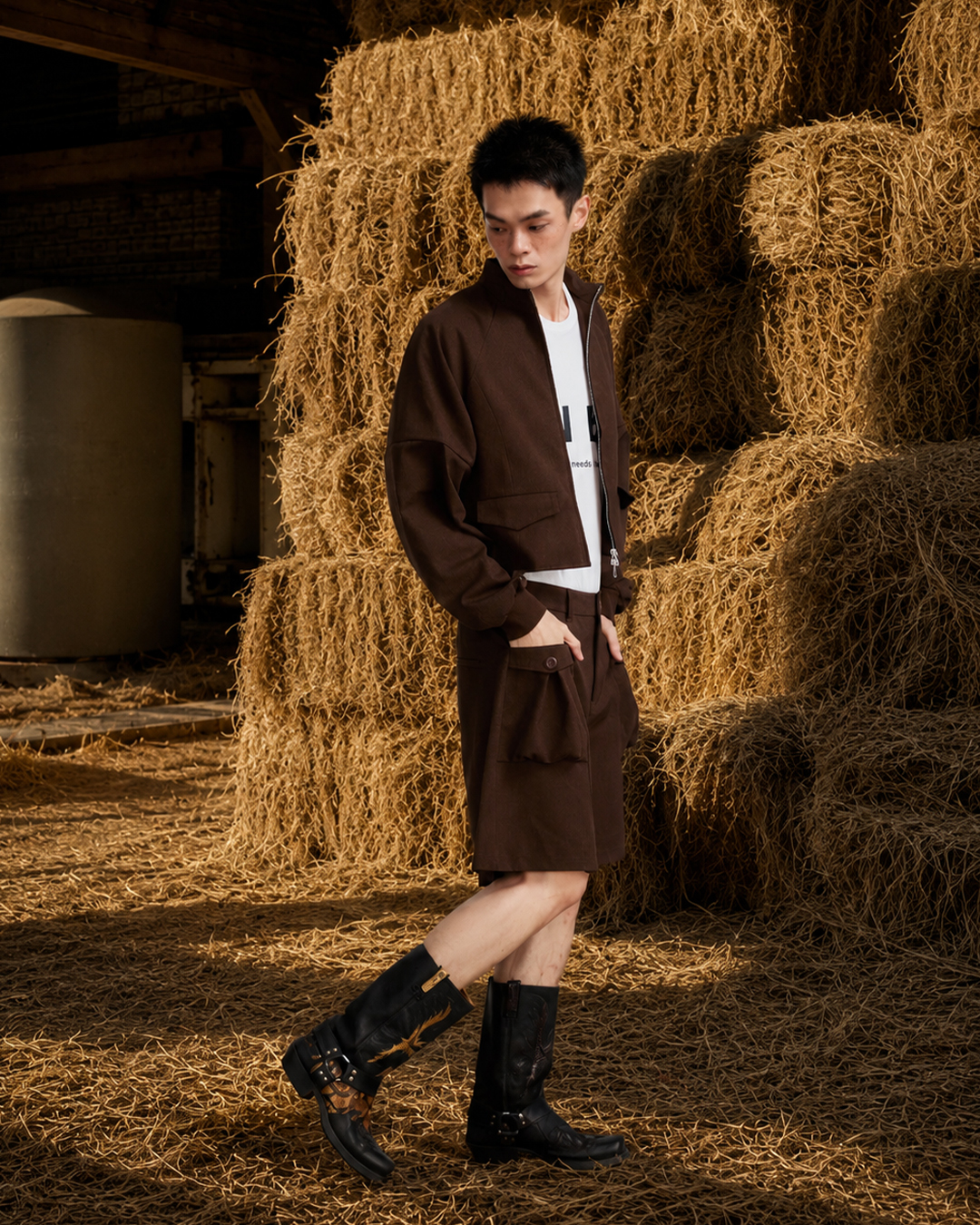 KOZ｜Wide-Leg Tailored Shorts
