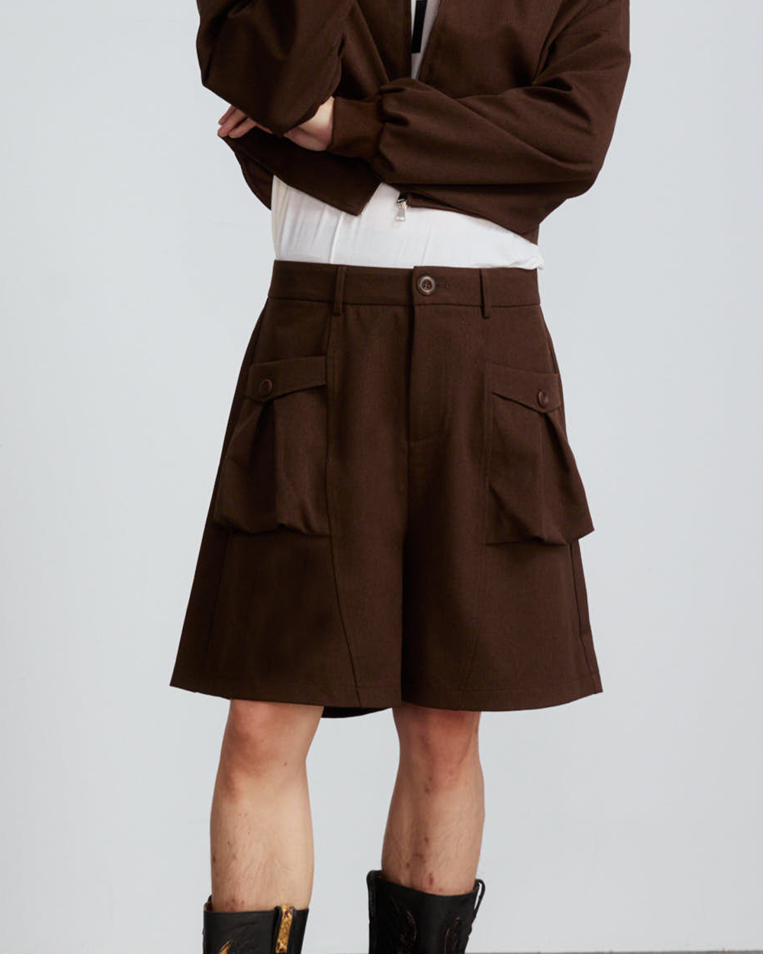 KOZ｜Wide-Leg Tailored Shorts