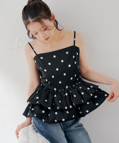 Chico / Tiered Balloon Peplum Blouse