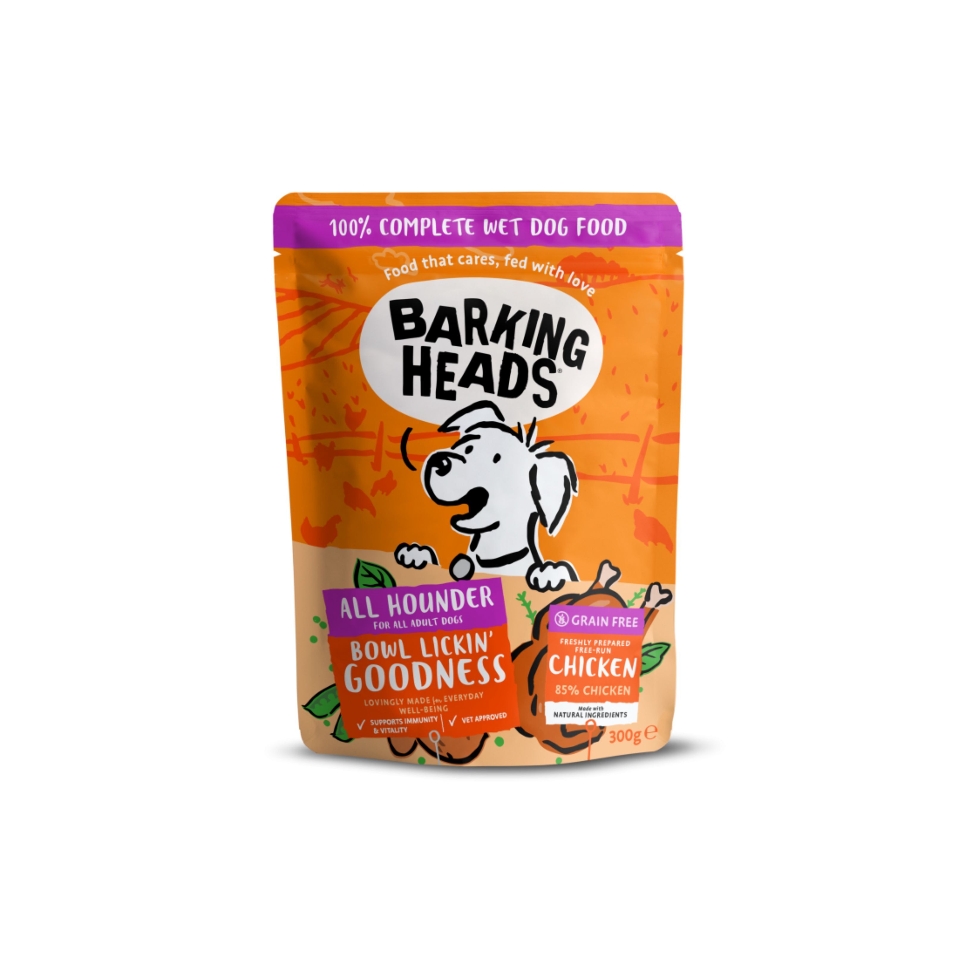 Barking Heads 無穀物犬隻食用濕包 (雞肉) 300g