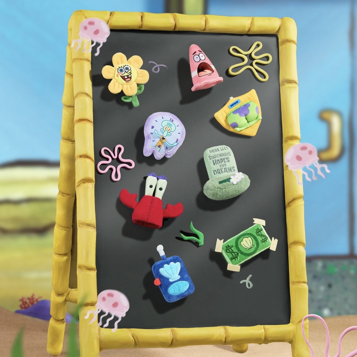 海綿寶寶 比奇堡 冰箱貼 比奇堡有什麼系列 BIKINI BOTTOM 毛絨貼貼 盲盒 隨機