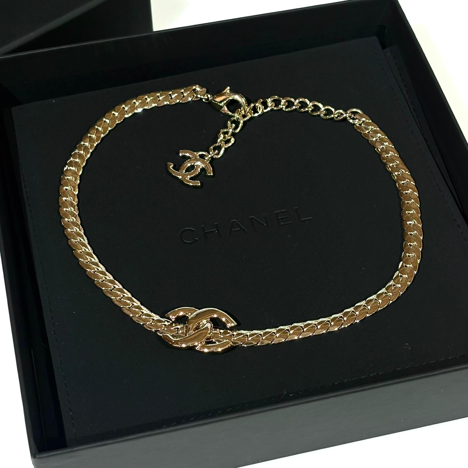 全新CHANEL項鍊 ABF673 淡金色CC鎖骨鏈 #BRAND NEW #香榭站正品
