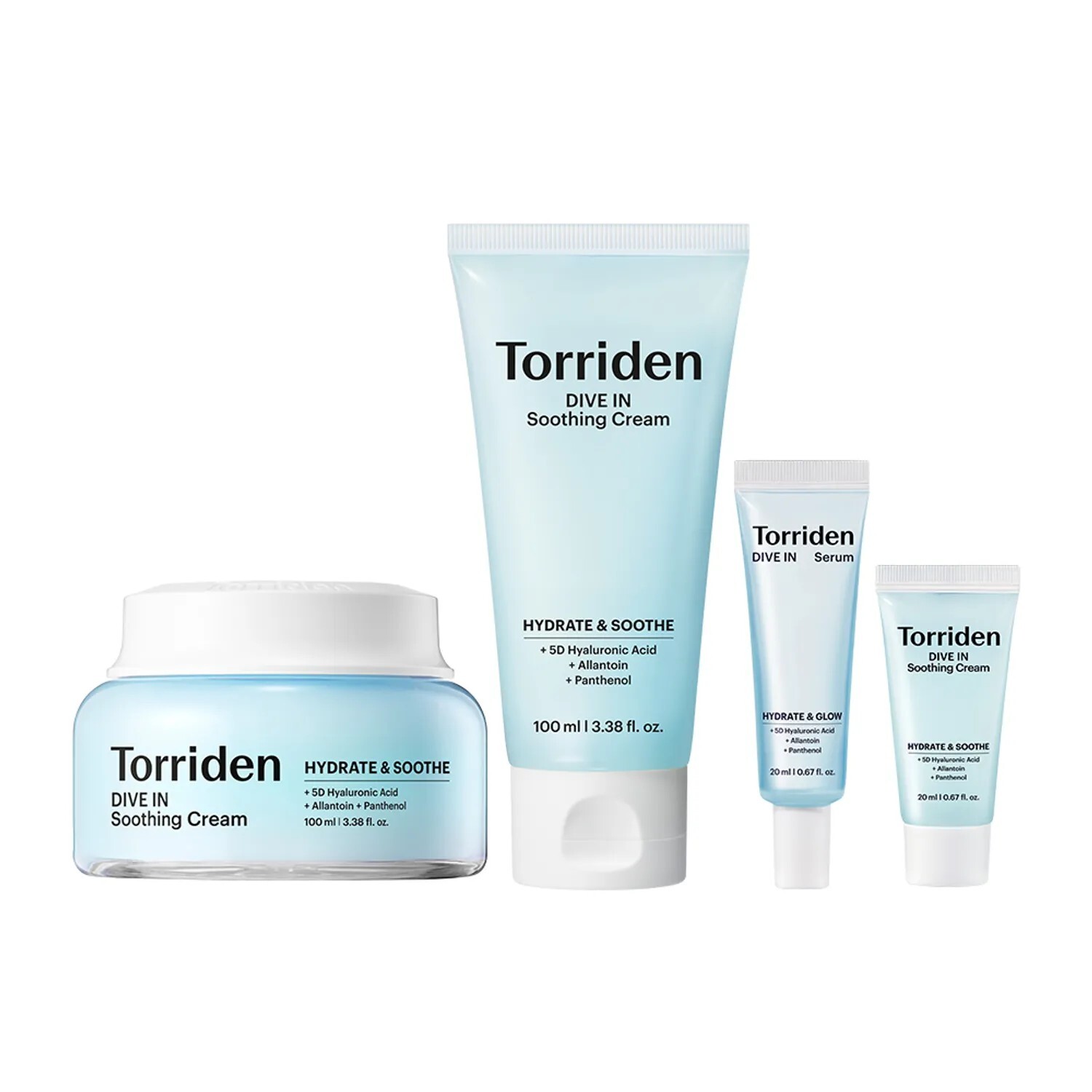 Torriden 低分子透明質酸舒緩保濕霜 100ml x2(乳霜20ml+精華20ml)