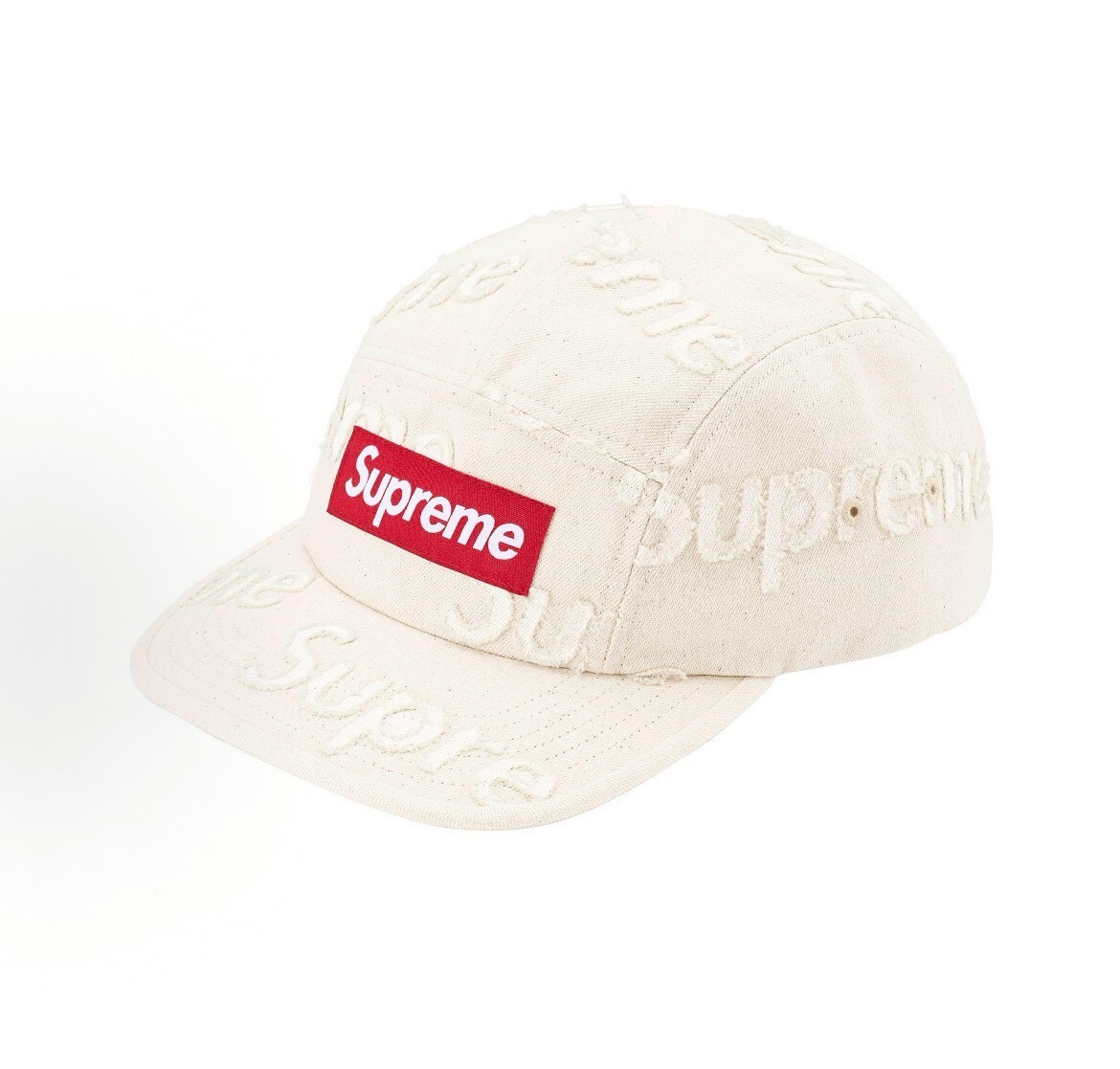 【Focus Store】現貨秒發 Supreme FW24 Laser Denim Camp Cap "Off White" 白色 五分割帽