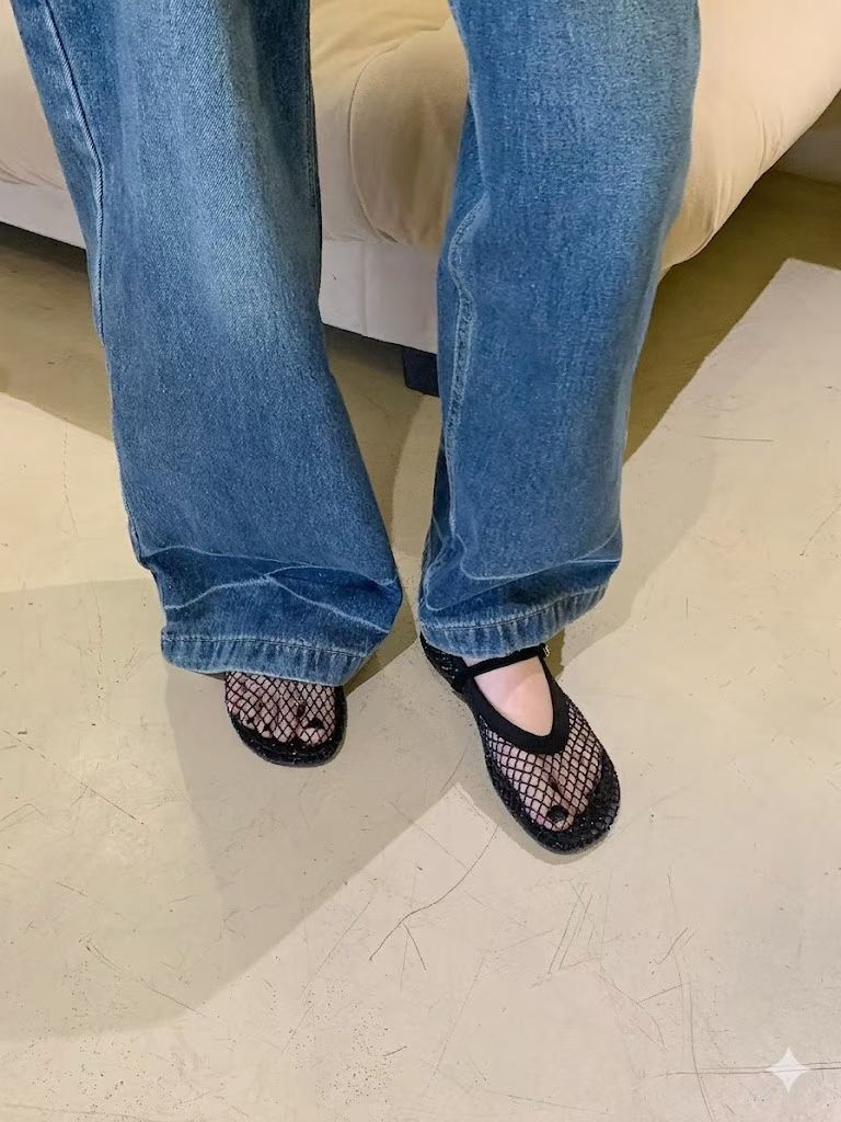 CC61幼帶菱格閃閃娃娃鞋