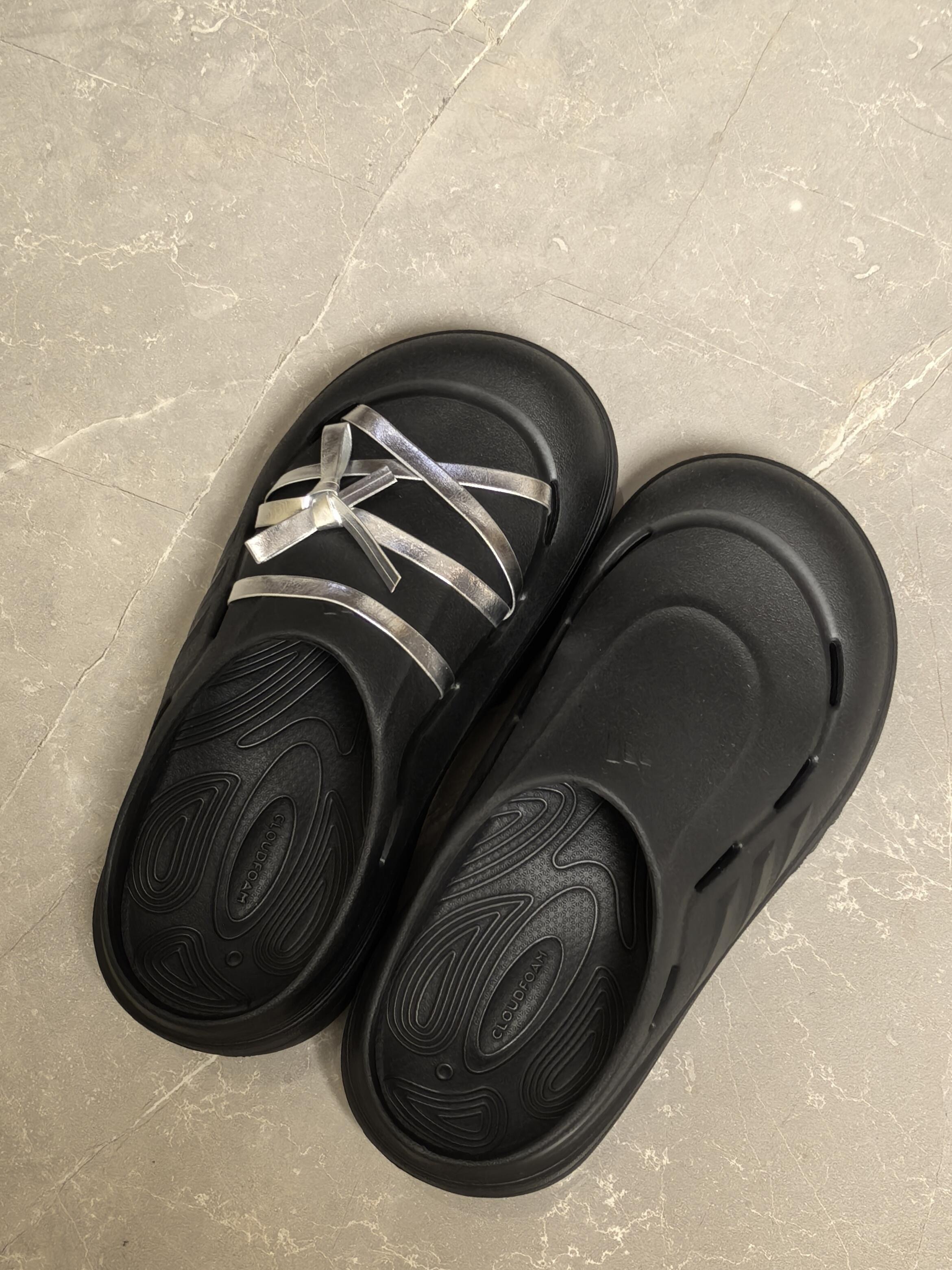 【618優惠】Adidas OZWAVE CLOG "Core Black" 純粹黑 厚底 防水 包頭拖鞋 JR6761