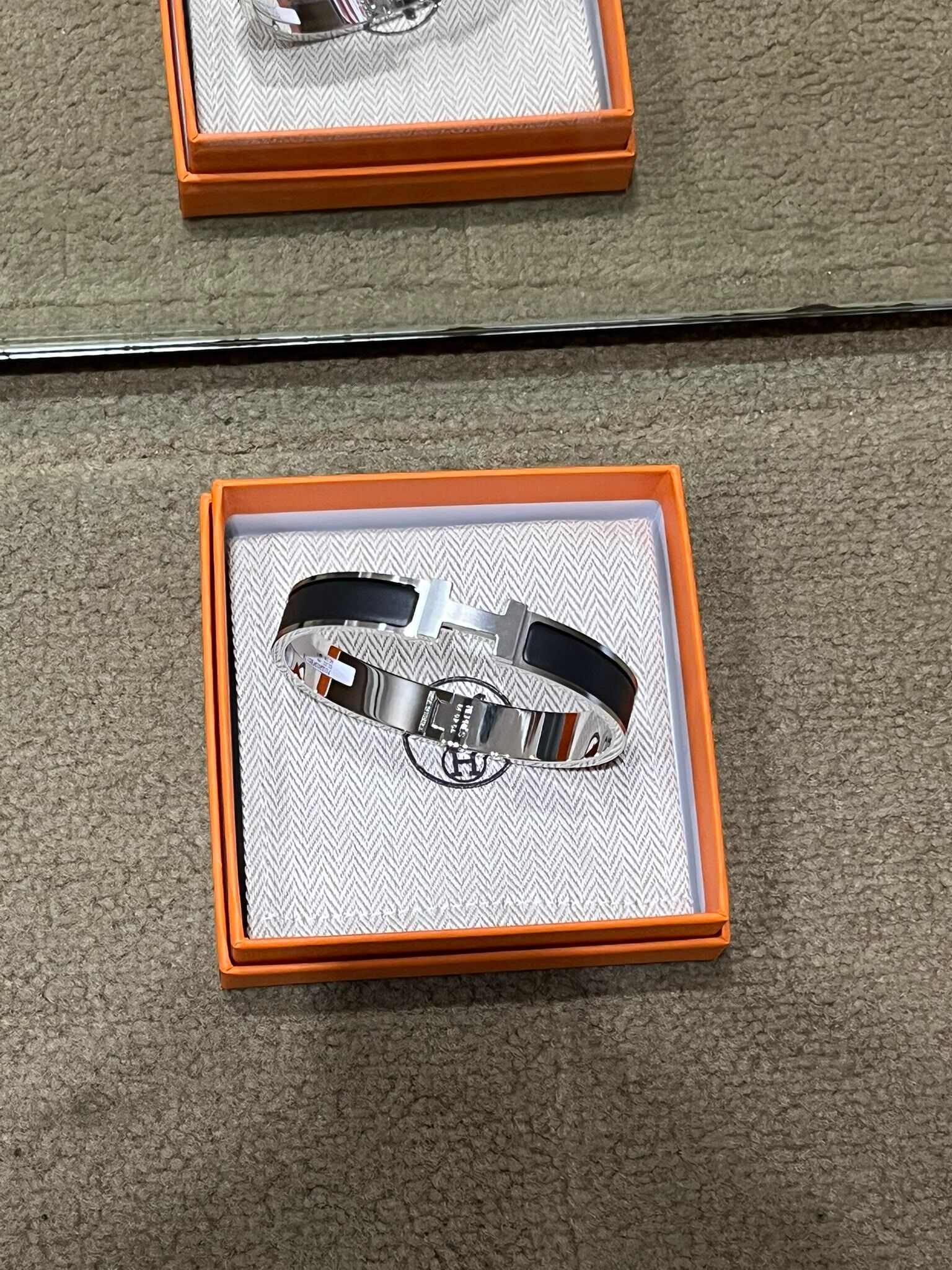 Clic HH bracelet (男款) 89 noir mat CK (可預訂size)