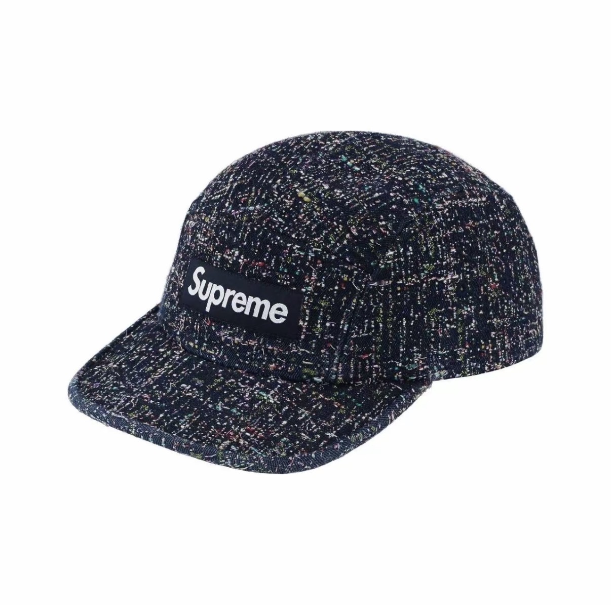【Focus Store】現貨秒發 Supreme FW25 Denim Boucle Camp Cap "Indigo" 深藍 五分割帽
