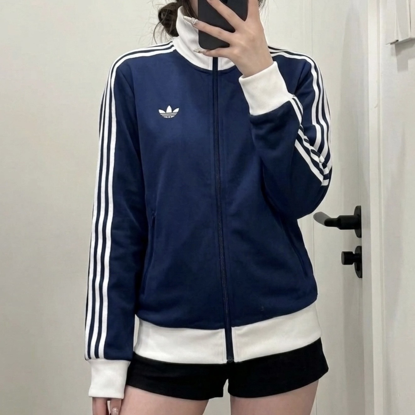 ADIDAS ORIGINALS 深藍 三線外套 休閒 運動 雙拉鍊  KE3526
