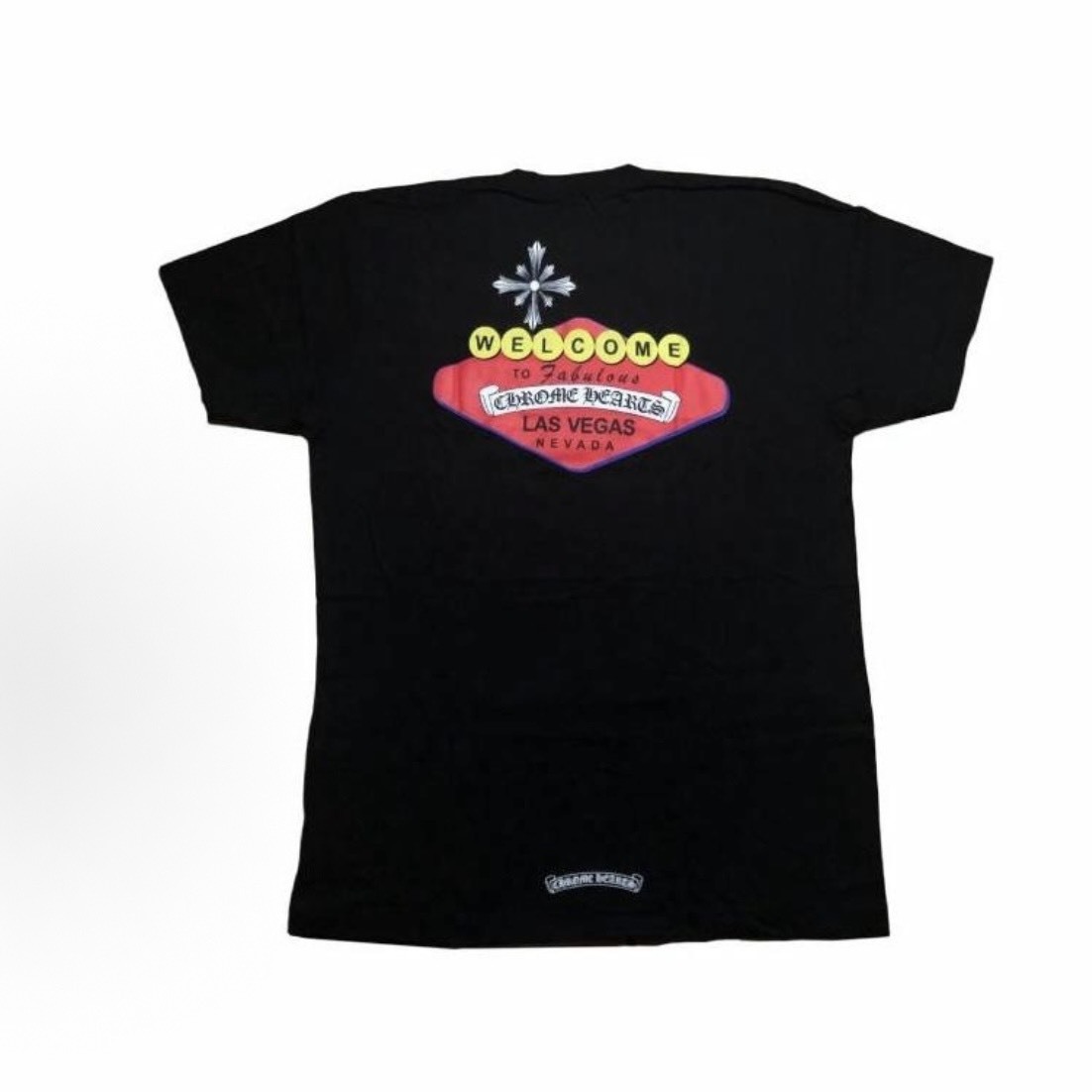 CHROME HEARTS SCROLL LOGO LAS VEGAS S/S T-SHIRT 克羅心 拉斯維加斯 短Ｔ 黑色