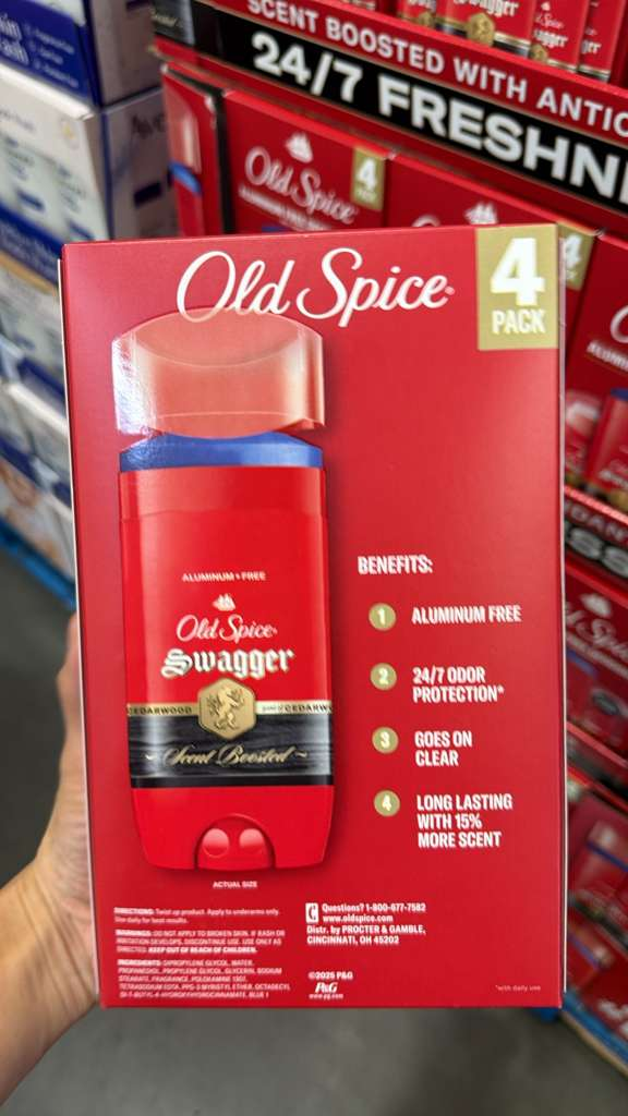 BC002 Old Spice Swagger 男士無鋁香體膏85G（4支裝）