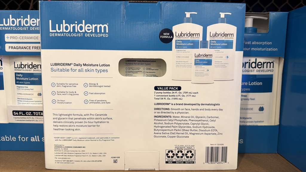 BC003 Lubriderm 每日保濕無香乳液組合(709ml X 2支+177ml X 1支)