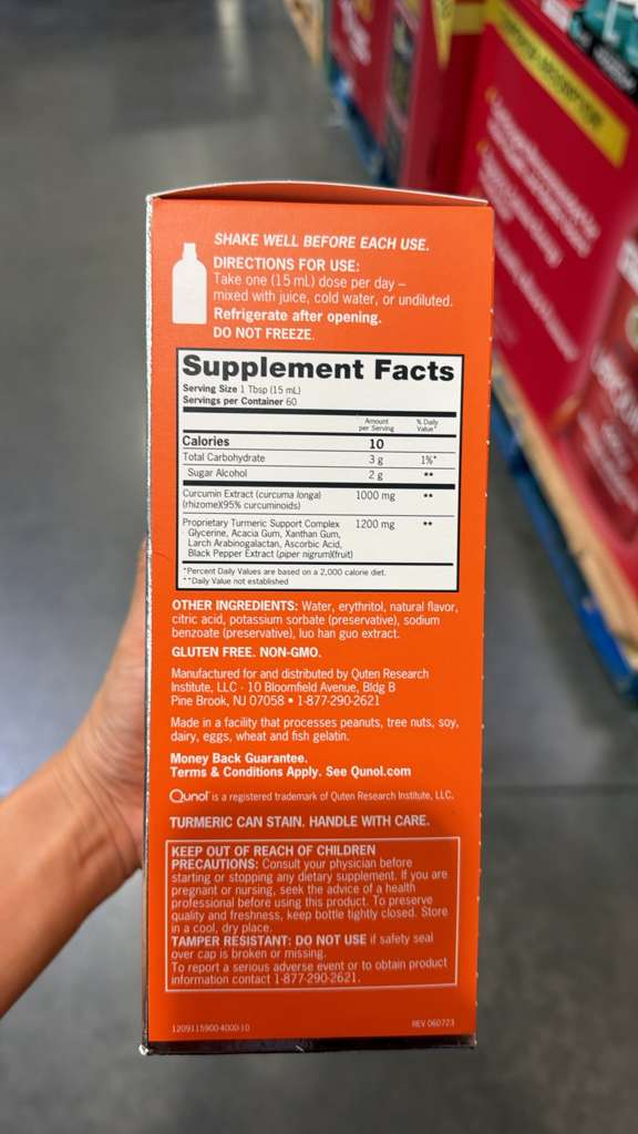 BC018 Qunol Liquid Turmeric 1000mg 高吸收強效液體薑黃素900ml EXP:2028.04