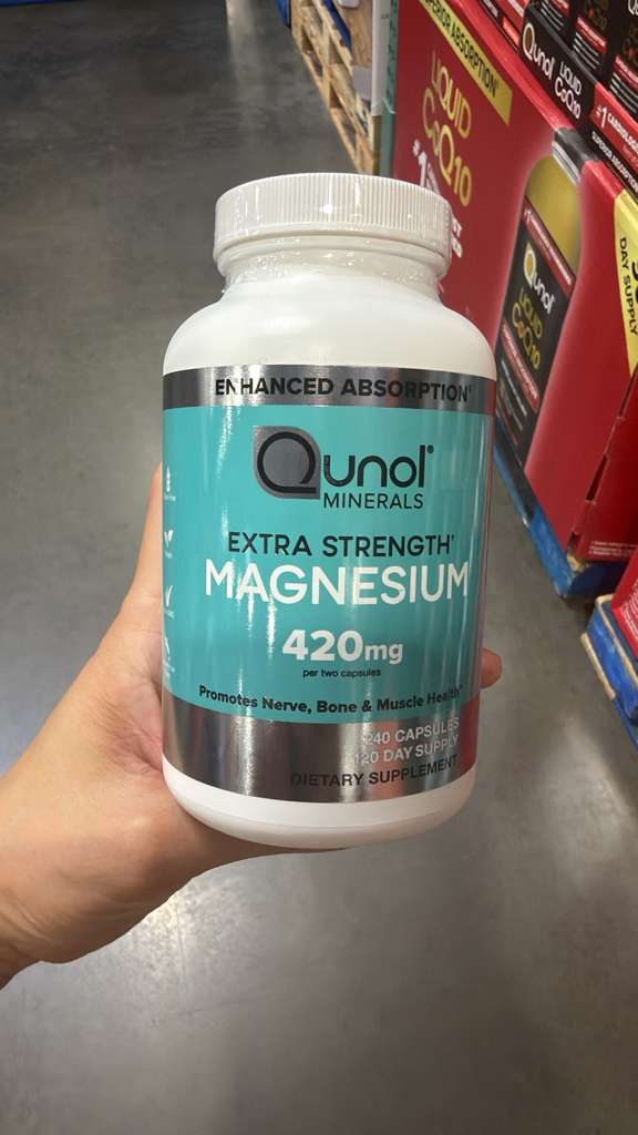 BC019 Qunol Minerals 特強型高吸收甘氨酸鎂 240 粒膠囊 EXP:2028.04 (每次服用 2 粒膠囊，可提供 420 毫克 (mg) 的鎂元素)