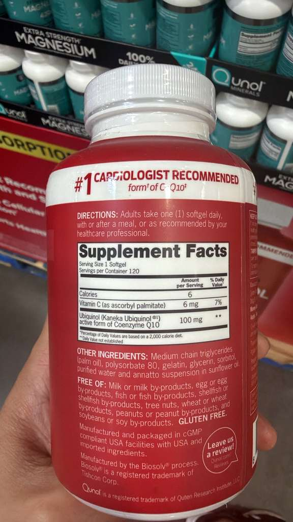 BC020 Qunol Mega Ubiquinol CoQ10 100mg 120 粒軟膠囊 EXP:2029.03