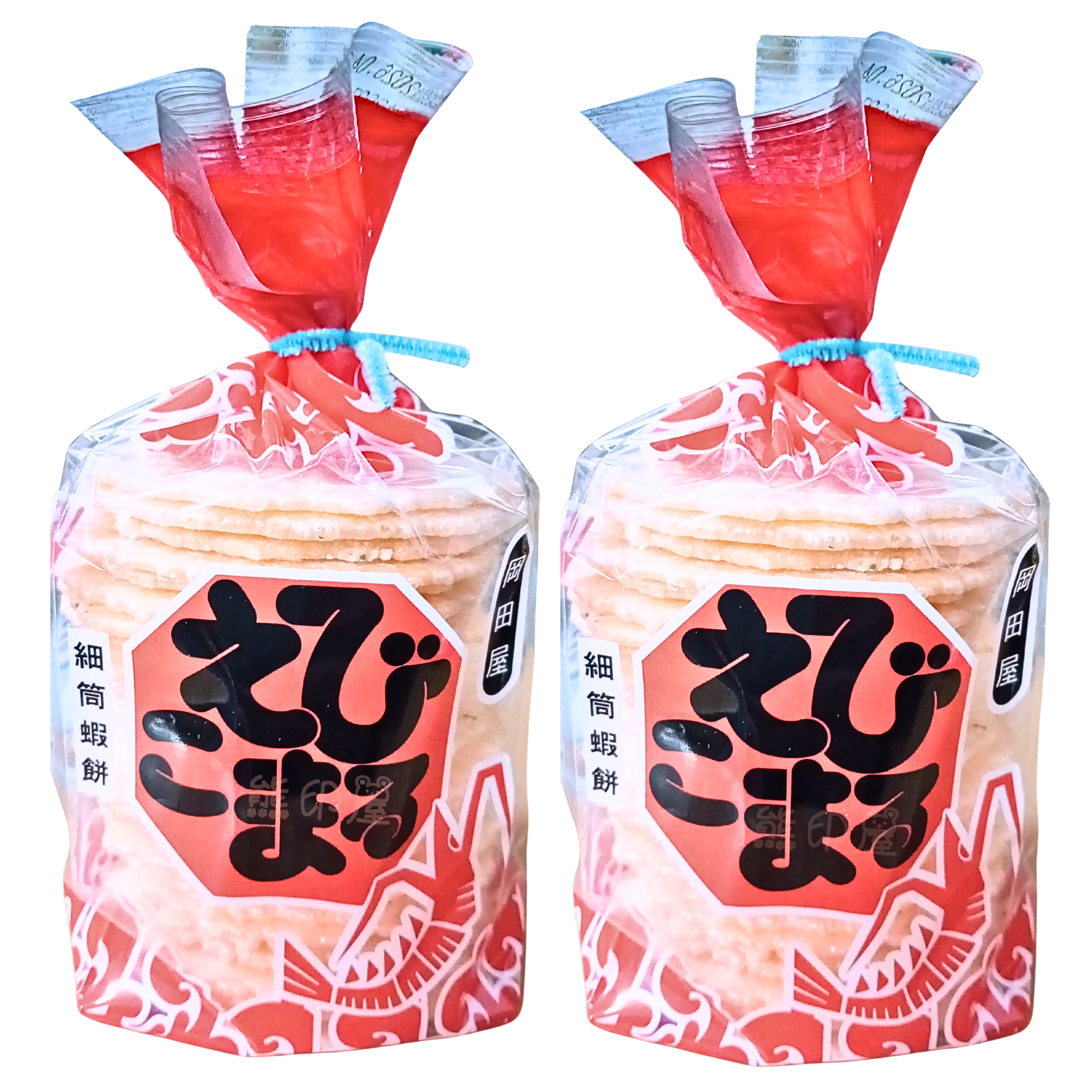 江戶 - 日本岡田屋細筒蝦餅75G X 2袋