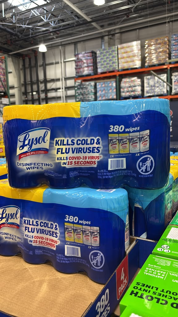 BC030 Lysol 專業家居消毒濕紙巾95pcs x 4樽(檬清新香型+清爽亞麻香型)
