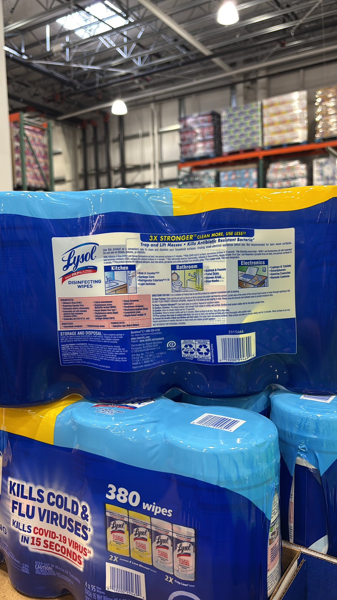BC030 Lysol 專業家居消毒濕紙巾95pcs x 4樽(檬清新香型+清爽亞麻香型)