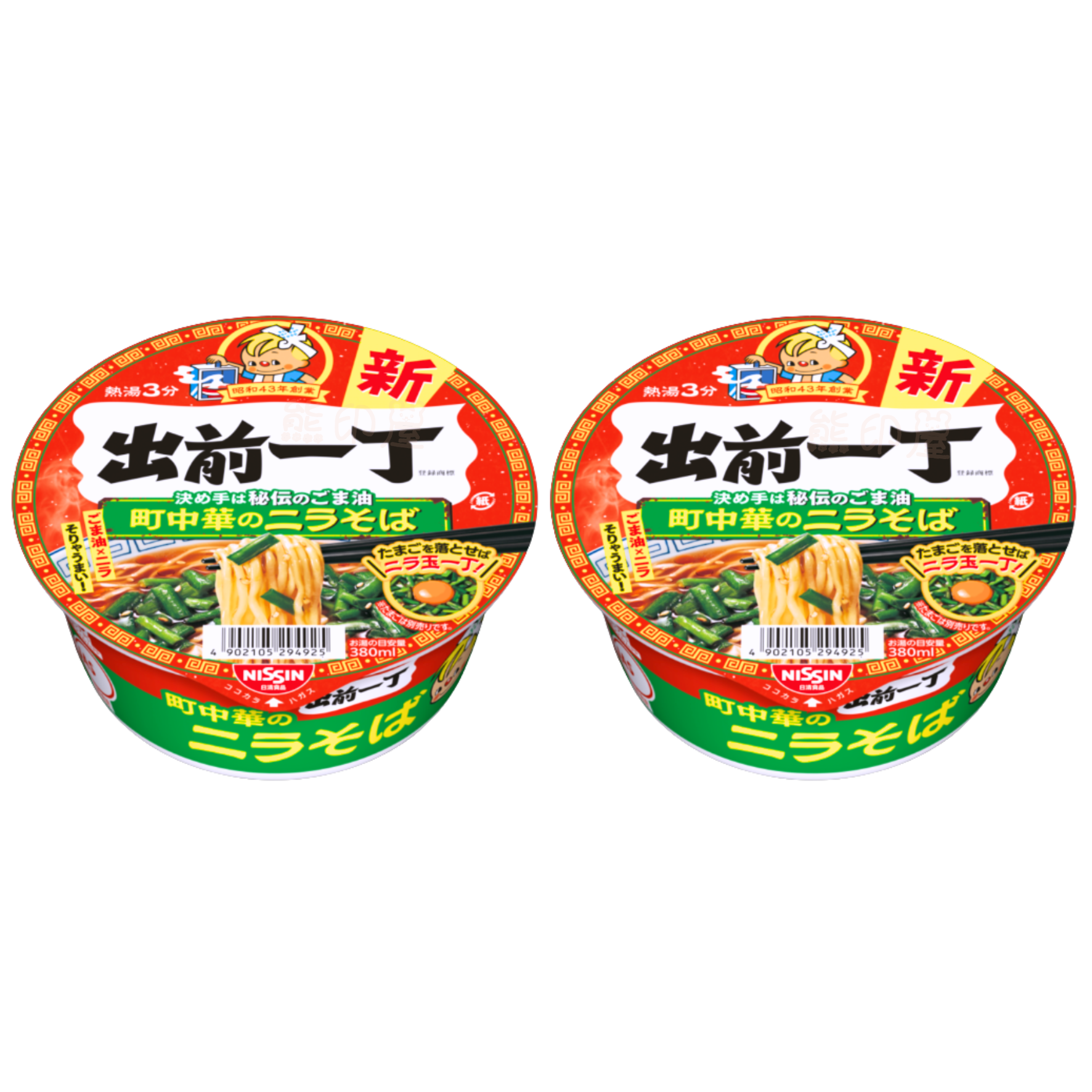 日清 出前一丁丼 町中華風韭菜蕎麥麵 即食碗麵 79G X 2碗