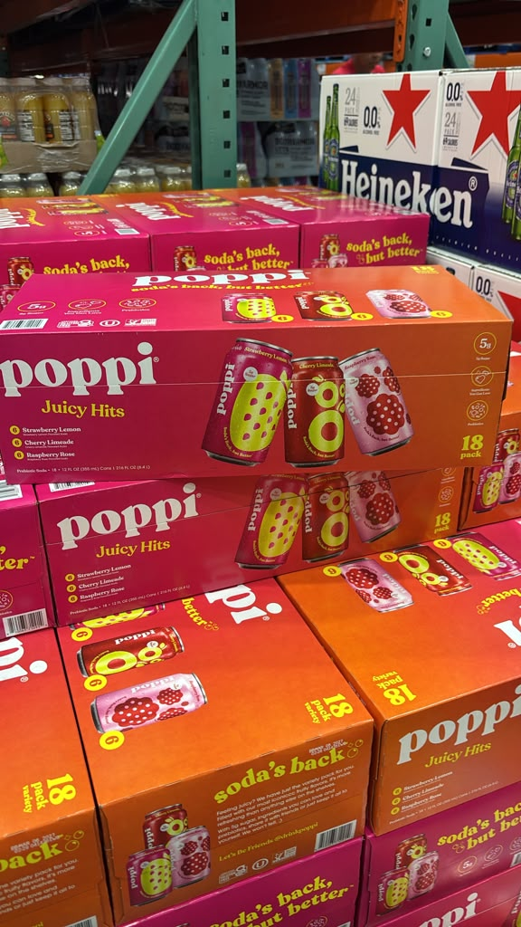 BC044 Poppi "Juicy Hits" 益生元低糖健康汽水355mlx18罐(草莓檸檬6罐+櫻桃青檸6罐+覆盆子玫瑰6罐) exp:2027.03