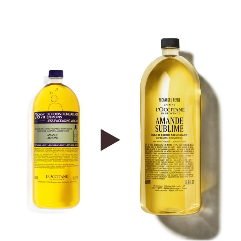 L'Occitane 歐舒丹杏仁柔膚沐浴油補充裝 500ml