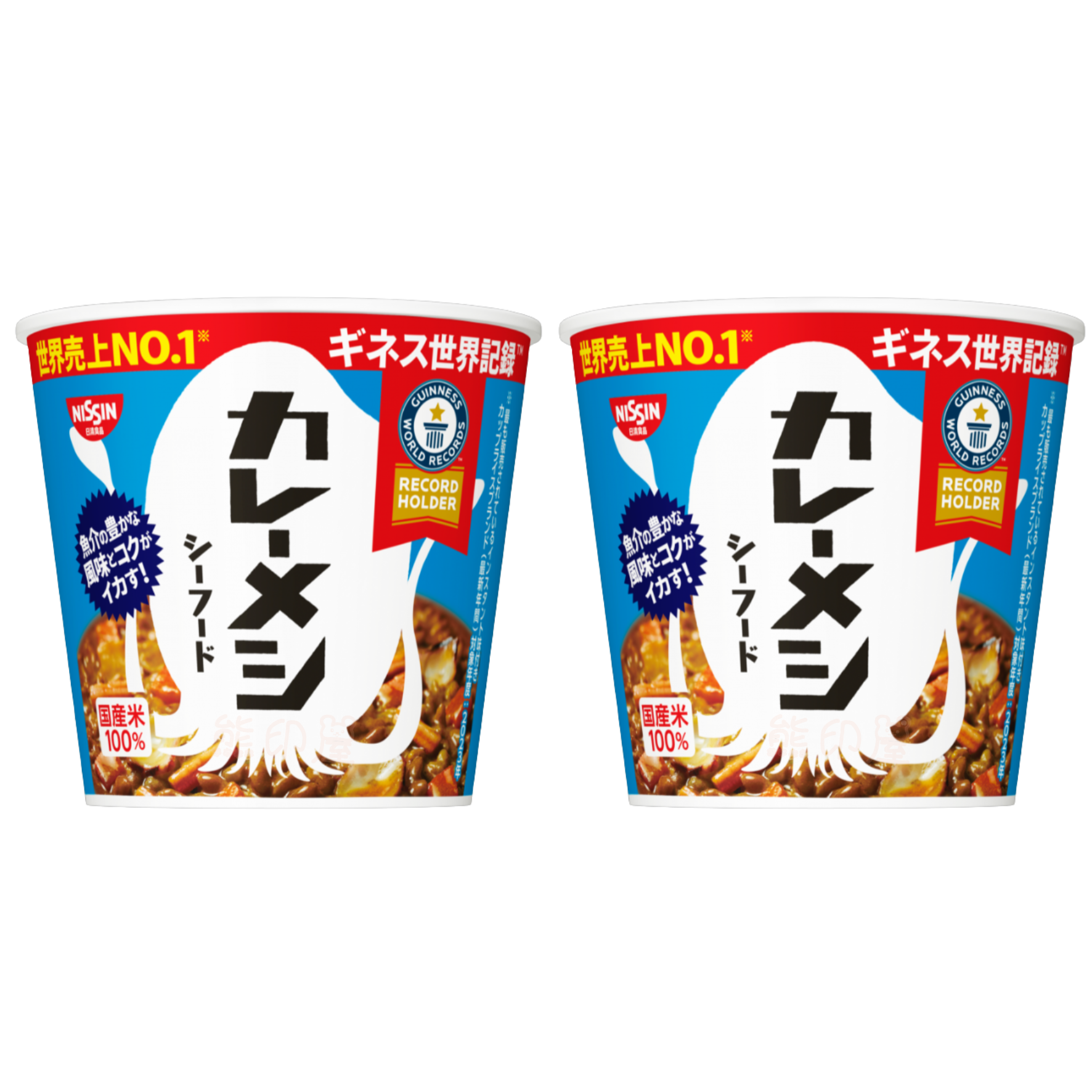 日清咖哩海鮮即食飯87G X 2 杯 (藍)