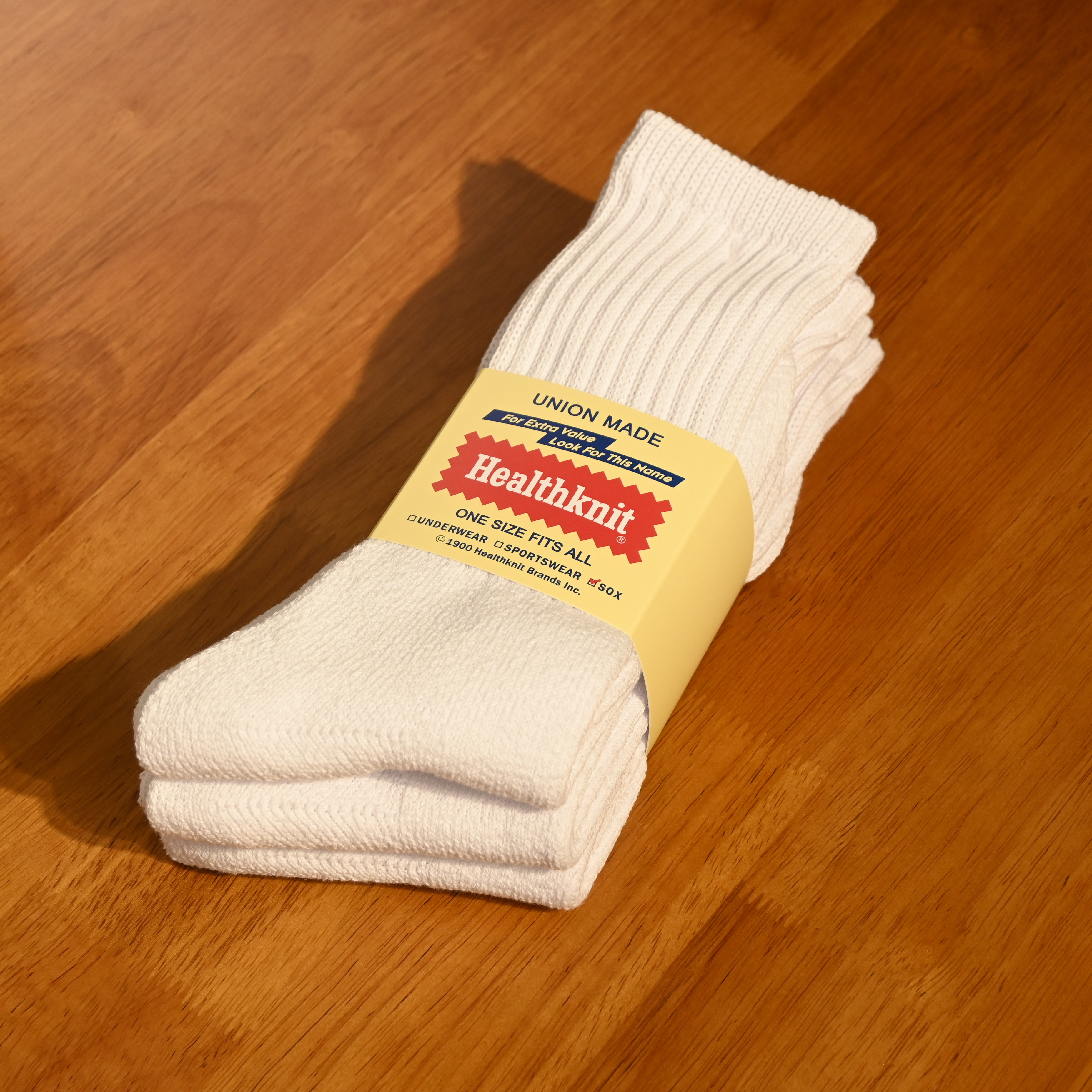 Healthknit Sinker White 3P Socks